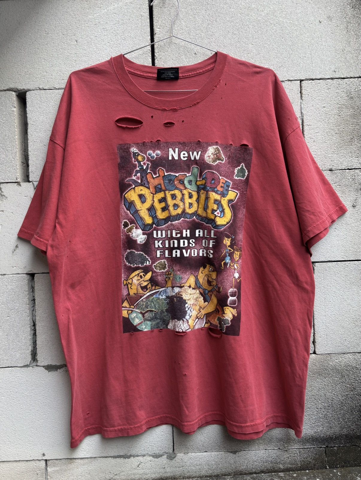 Vintage Thrashed Hood-DEE PEBBLES T Shirt Grunge ERD DISTRESSED Size US XXL / EU 58 / 5 - 1 Thumbnail