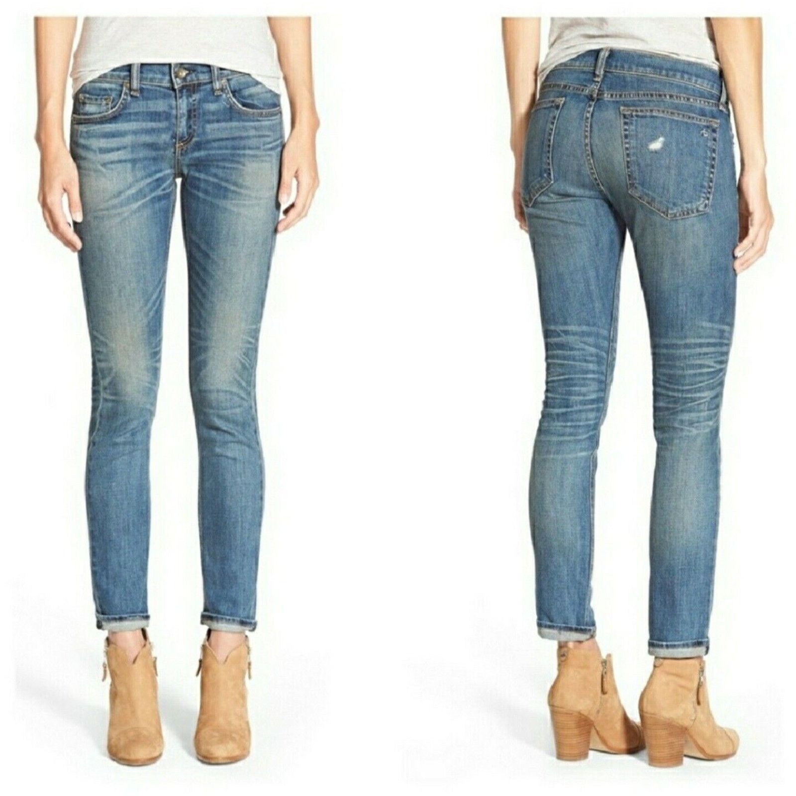 Rag & Bone Rag & Bone Women's The Dre Boyfriend Skinny In Ada Wash Size 27" / US 4 / IT 40 - 1 Thumbnail