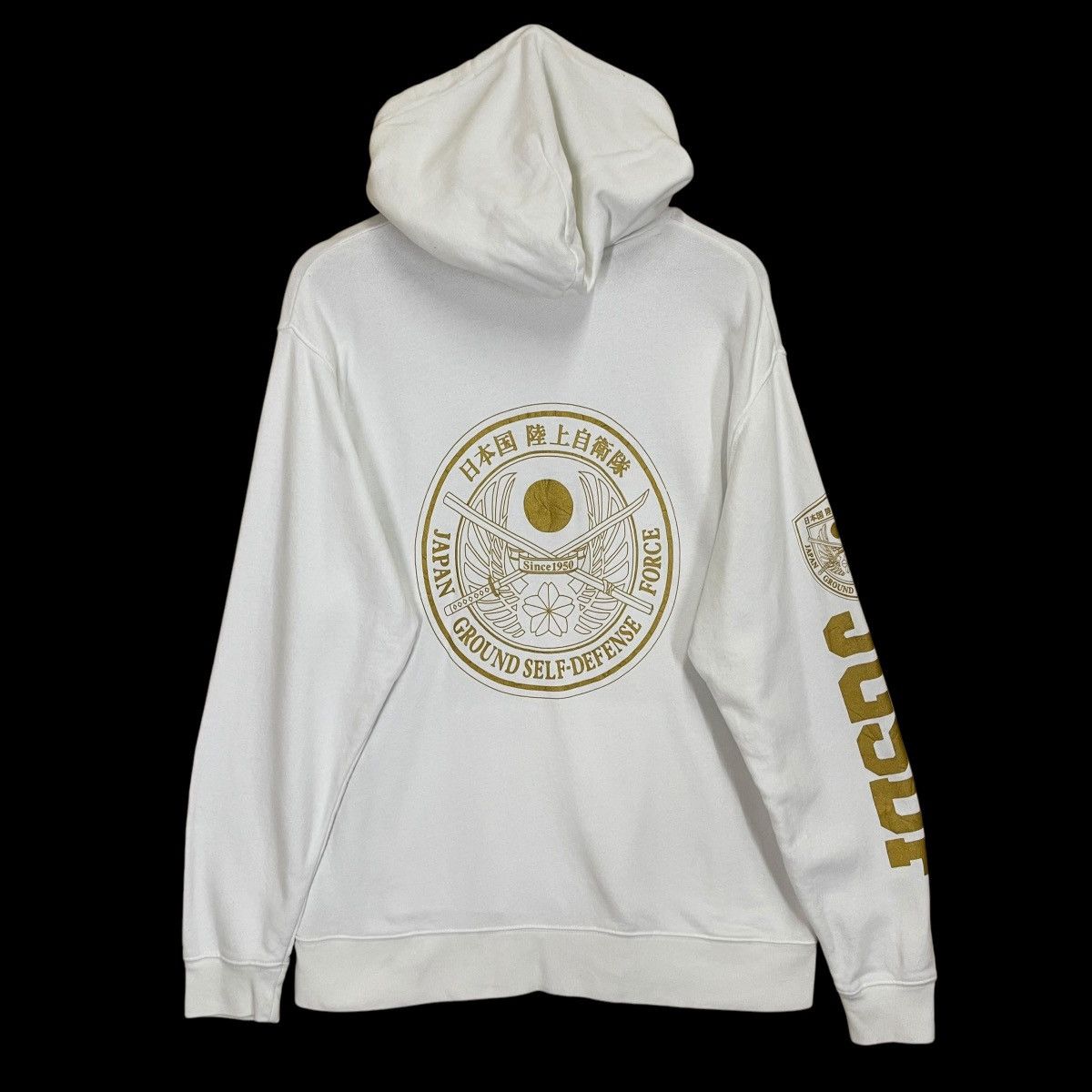 Japanese Brand Japan Ground Self Defense Force Big Logo Pullover Hoodie Size US L / EU 52-54 / 3 - 1 Thumbnail