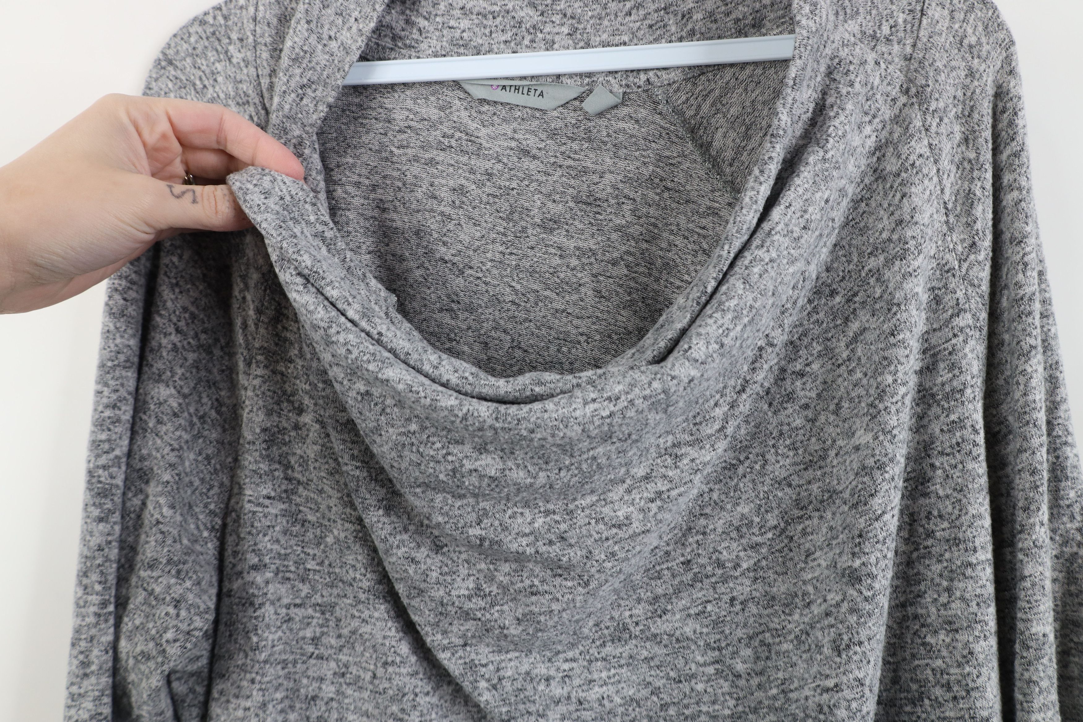 Athleta Athleta Slouchy Collar Jersey Knit Sweater Heather Gray Size XL / US 12-14 / IT 48-50 - 4 Thumbnail