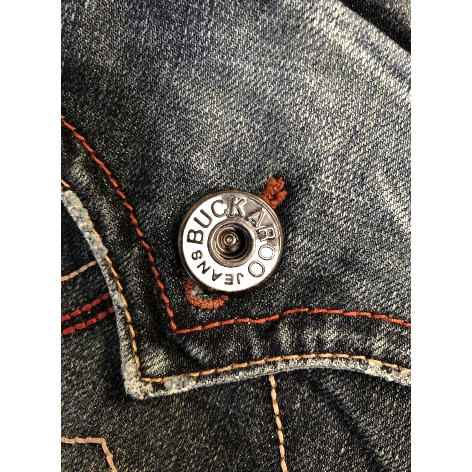 Vintage VINTAGE Buckaroo Jeans Regular Women Flared Jeans Dark Wash 80s 90s Distressed 30x27 100% Cotton Denim Zip Pockets Daily Easy Care Size 30" / US 8 / IT 44 - 4 Thumbnail