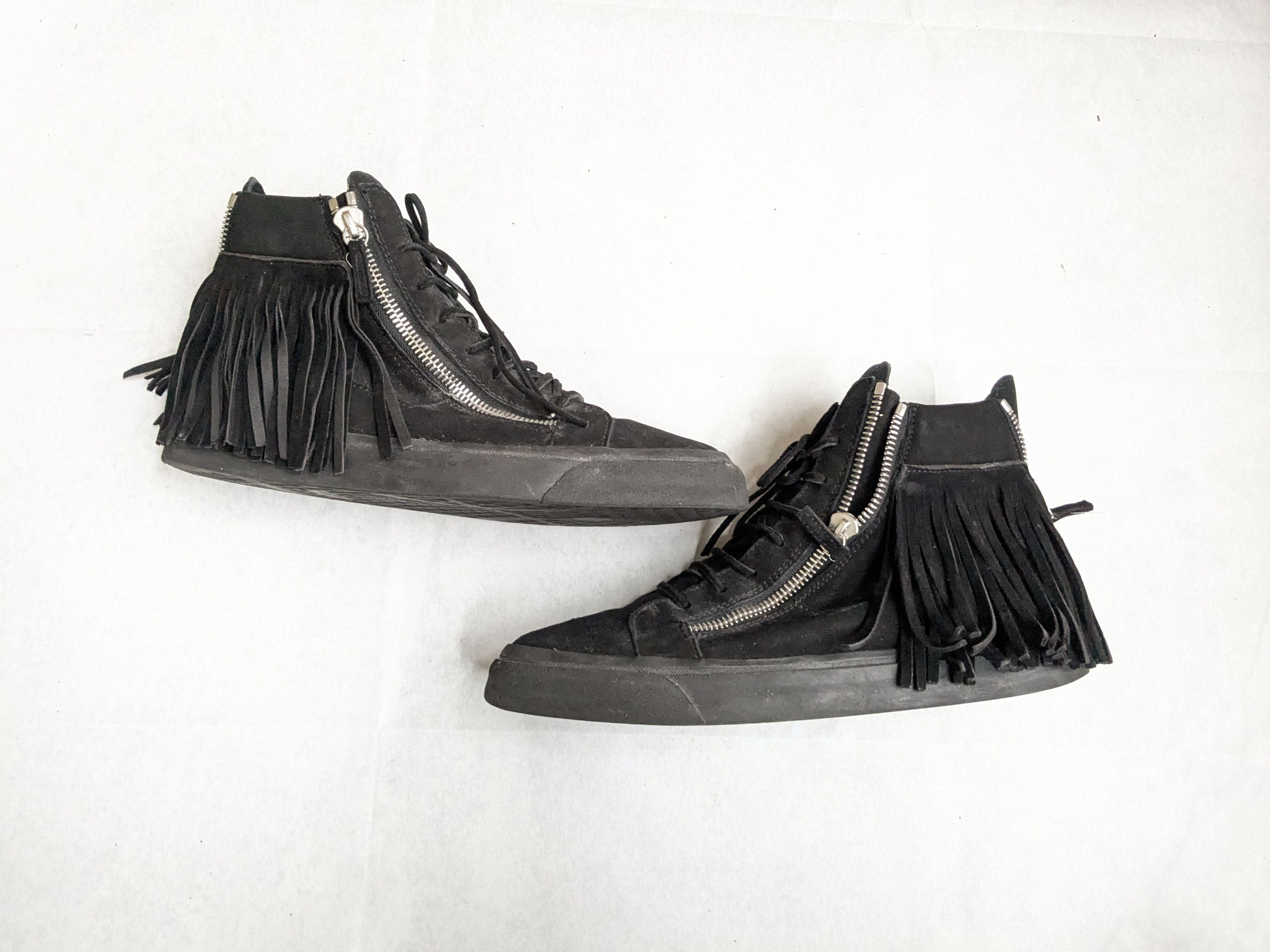 Giuseppe Zanotti Giuseppe Zanotti Sneakers Black Suede Fringe 11 44 High Tops Size US 11 / EU 44 - 1 Thumbnail