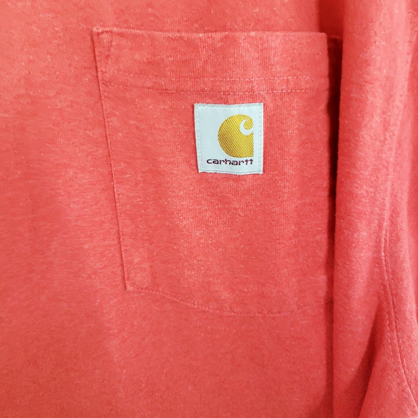 Carhartt Carhartt Pocket Tee Men 2XL Red Short Sleeve Crew Neck Cotton Jersey Logo Pocket Relaxed Fit All Seasons Size US 39 - 4 Thumbnail