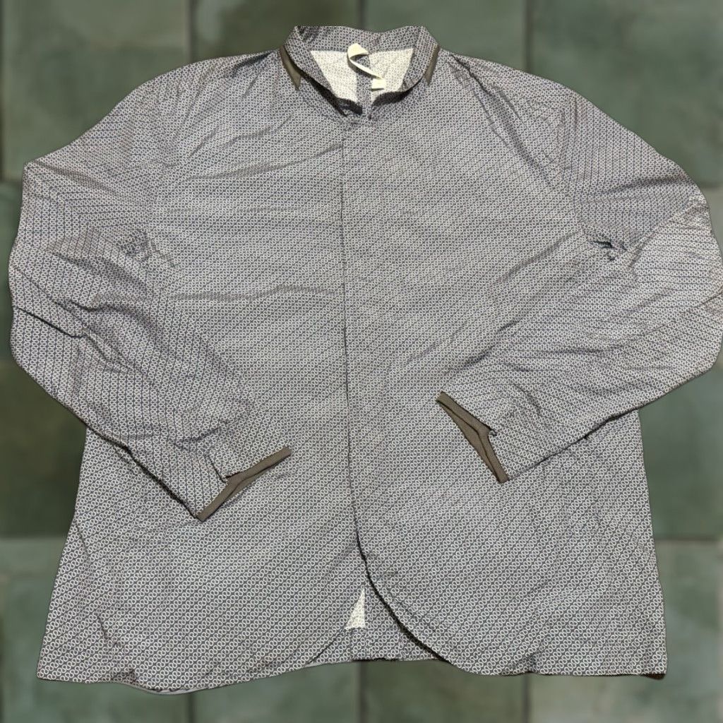 Lululemon Lululemon Ablazer Jacket Adult XXL Blue Reflective Logo Print Windbreaker Mens Size 48R - 1 Thumbnail
