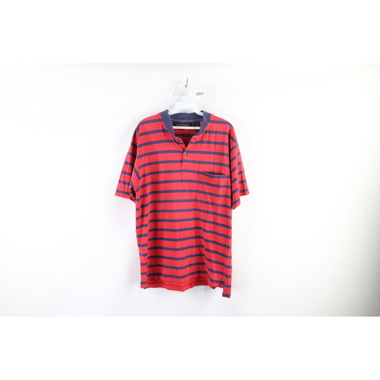 Eddie Bauer × Vintage Vintage 90s Eddie Bauer Faded Striped Henley T-Shirt Size US M / EU 48-50 / 2 - 1 Thumbnail
