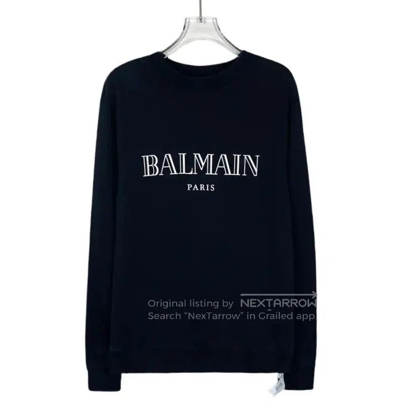 Balmain Black Cotton Women's Sweatshirt .