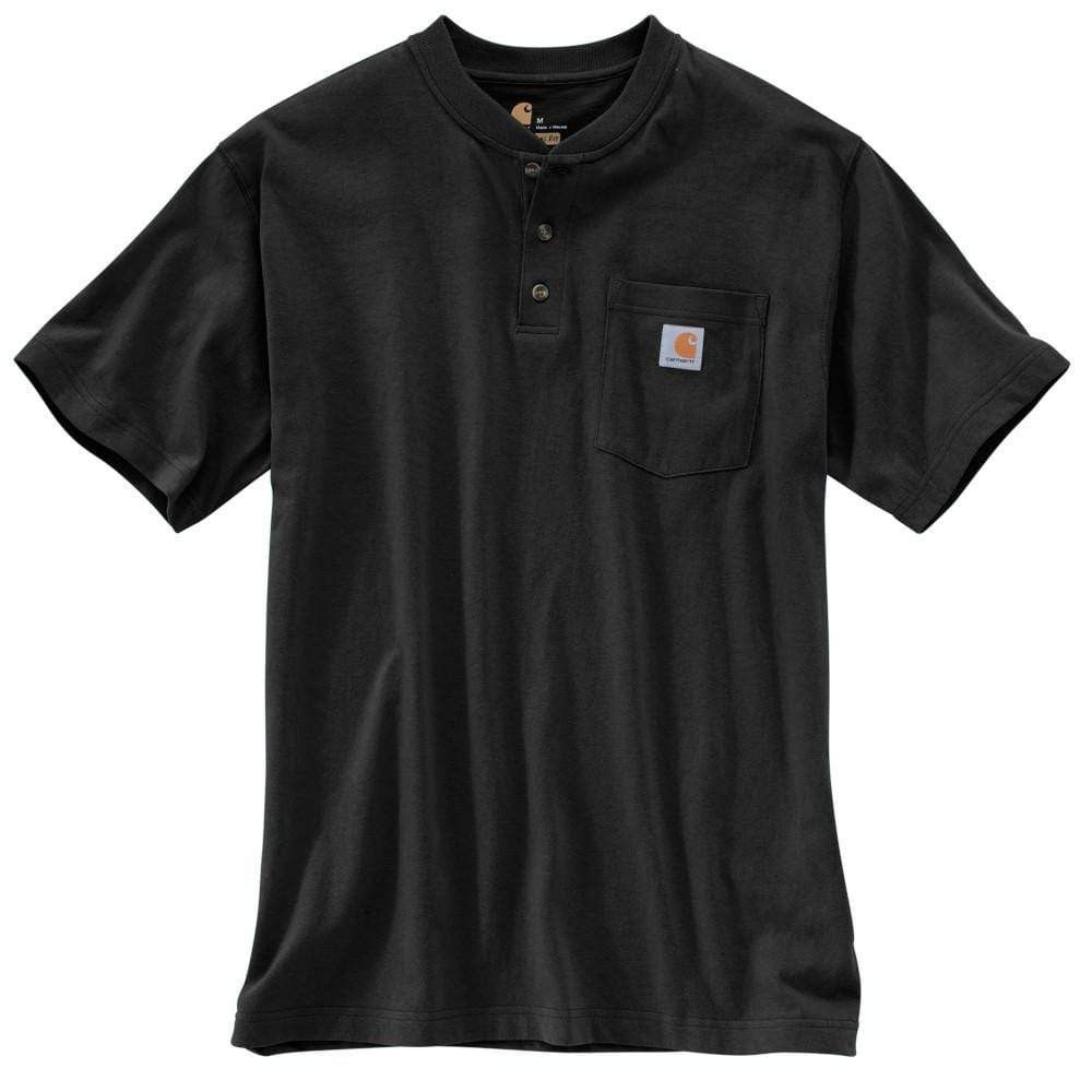 Carhartt Carhartt Men's 4X Black Heavyweight Baggy Henley Shirt Size US XXL / EU 58 / 5 - 2 Thumbnail