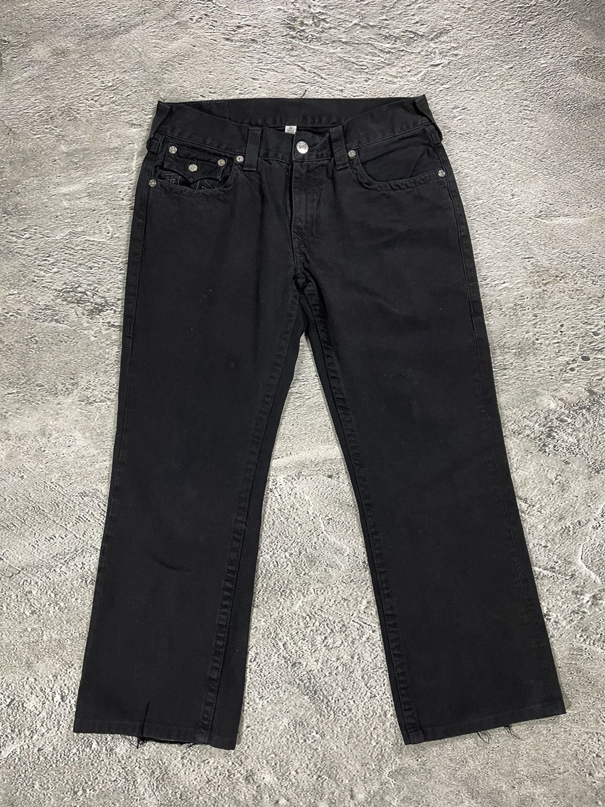 True Religion True Religion black jeans white thick stitching Y2K Straight Size US 34 / EU 50 - 5 Thumbnail