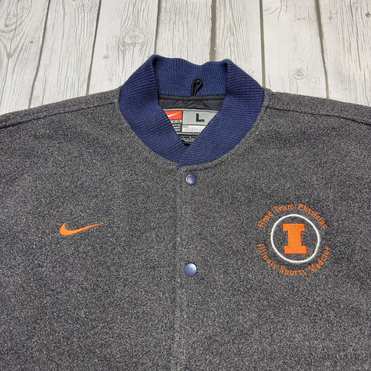 NCAA Vintage Illinois Fighting Illini jacket Size US L / EU 52-54 / 3 - 3 Thumbnail