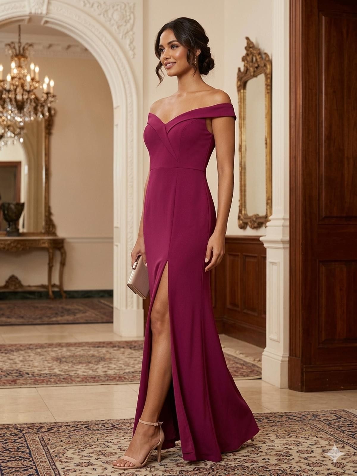 Lulus Lulus Song of love Magenta Dress Side Slit prom bridesmaid M Size M / US 6-8 / IT 42-44 - 1 Thumbnail