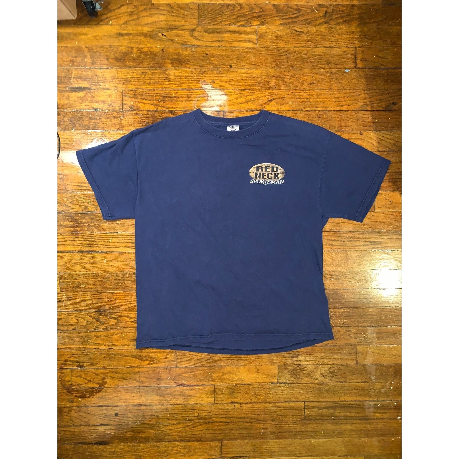 Other × Vintage Vtg Redneck Hot Tub Graphic T Shirt Navy Blue Humor Large Size US L / EU 52-54 / 3 - 4 Thumbnail