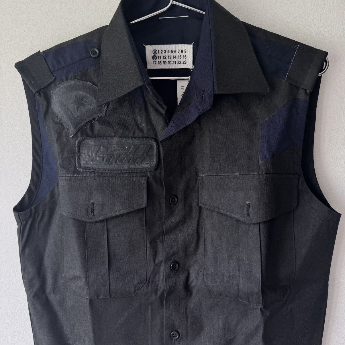 Maison Margiela SS2003 Martin Margiela Artisanal Black Painted Officer Vest Size US S / EU 44-46 / 1 - 2 Thumbnail