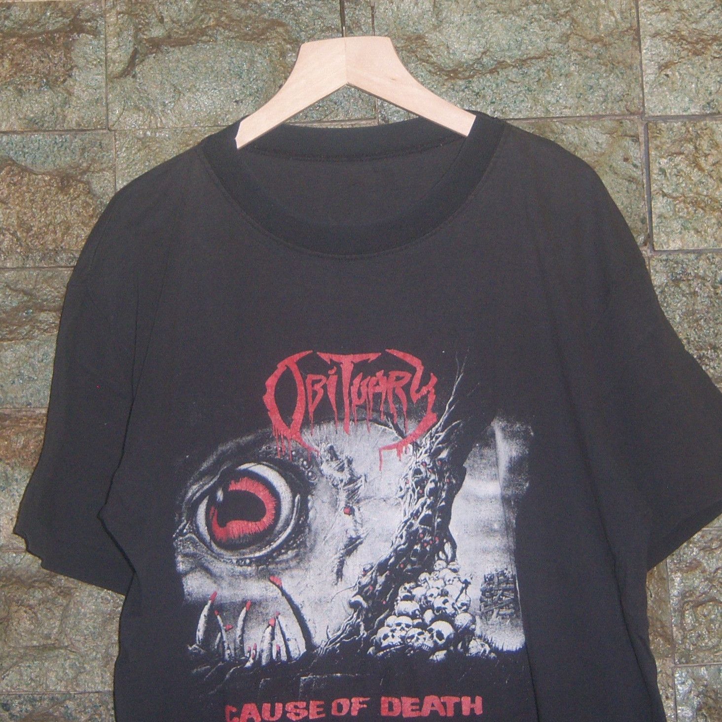 Band Tees × Vintage 90s Obituary Cause Of Death Europe Size US L / EU 52-54 / 3 - 3 Thumbnail