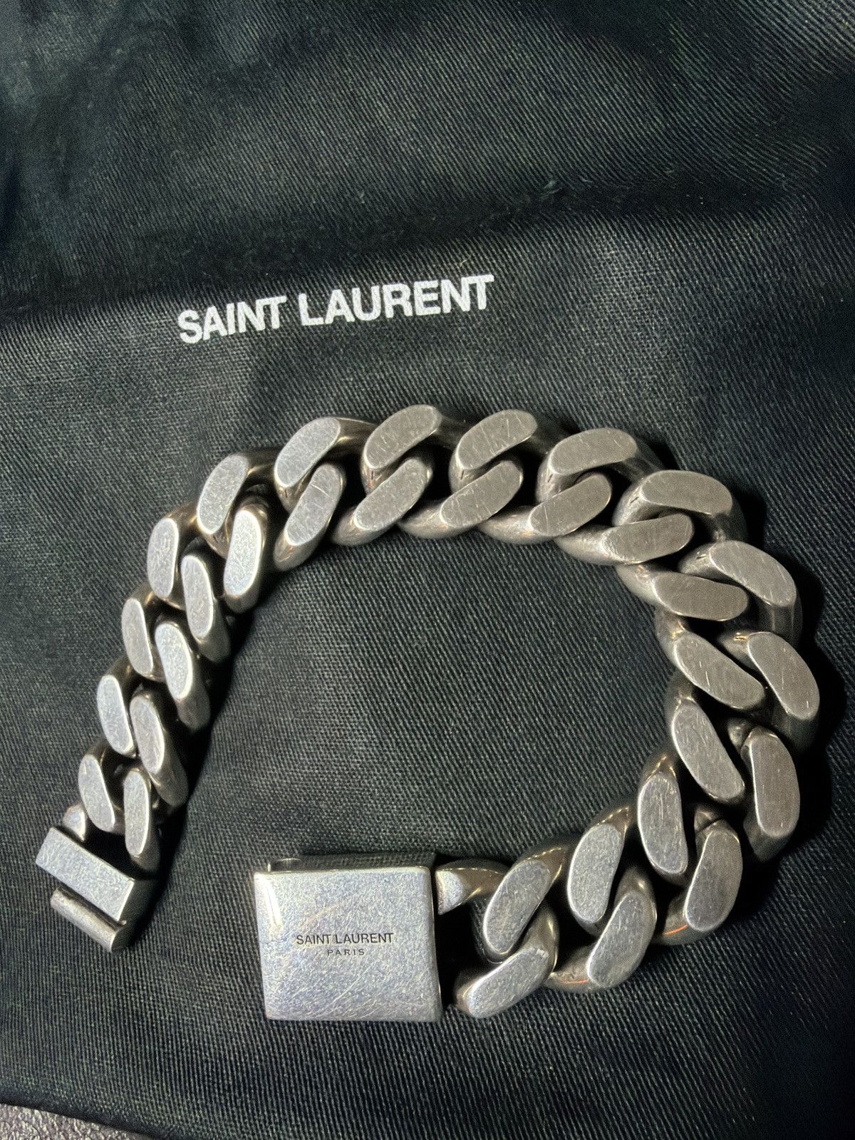 Yves Saint Laurent Saint Laurent Heavy Curb Chain Bracelet Size ONE SIZE - 1 Thumbnail