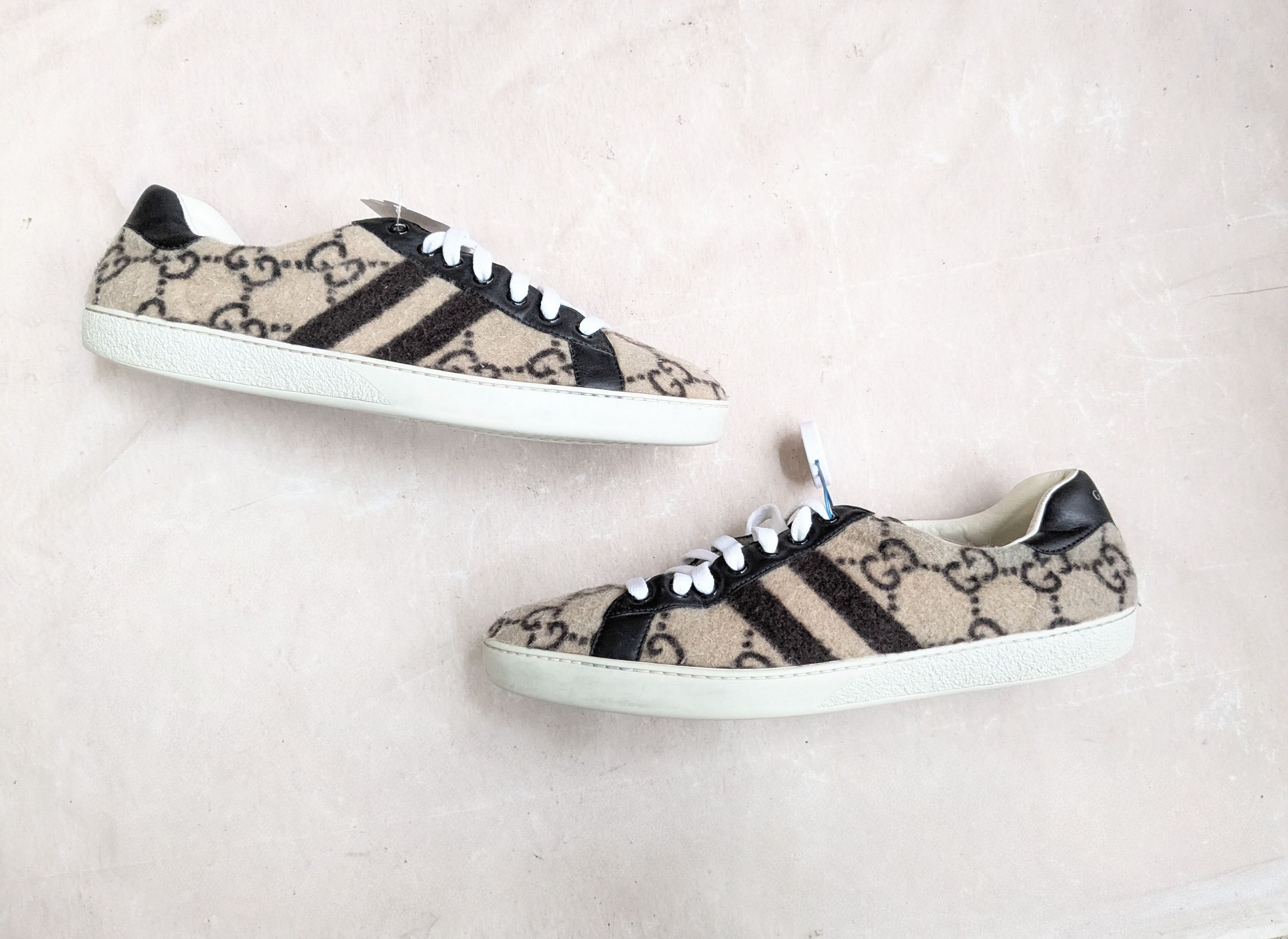 Gucci Gucci Ace Sneakers Monogram 11 Wool Logo GG Low Size US 11 / EU 44 - 1 Thumbnail