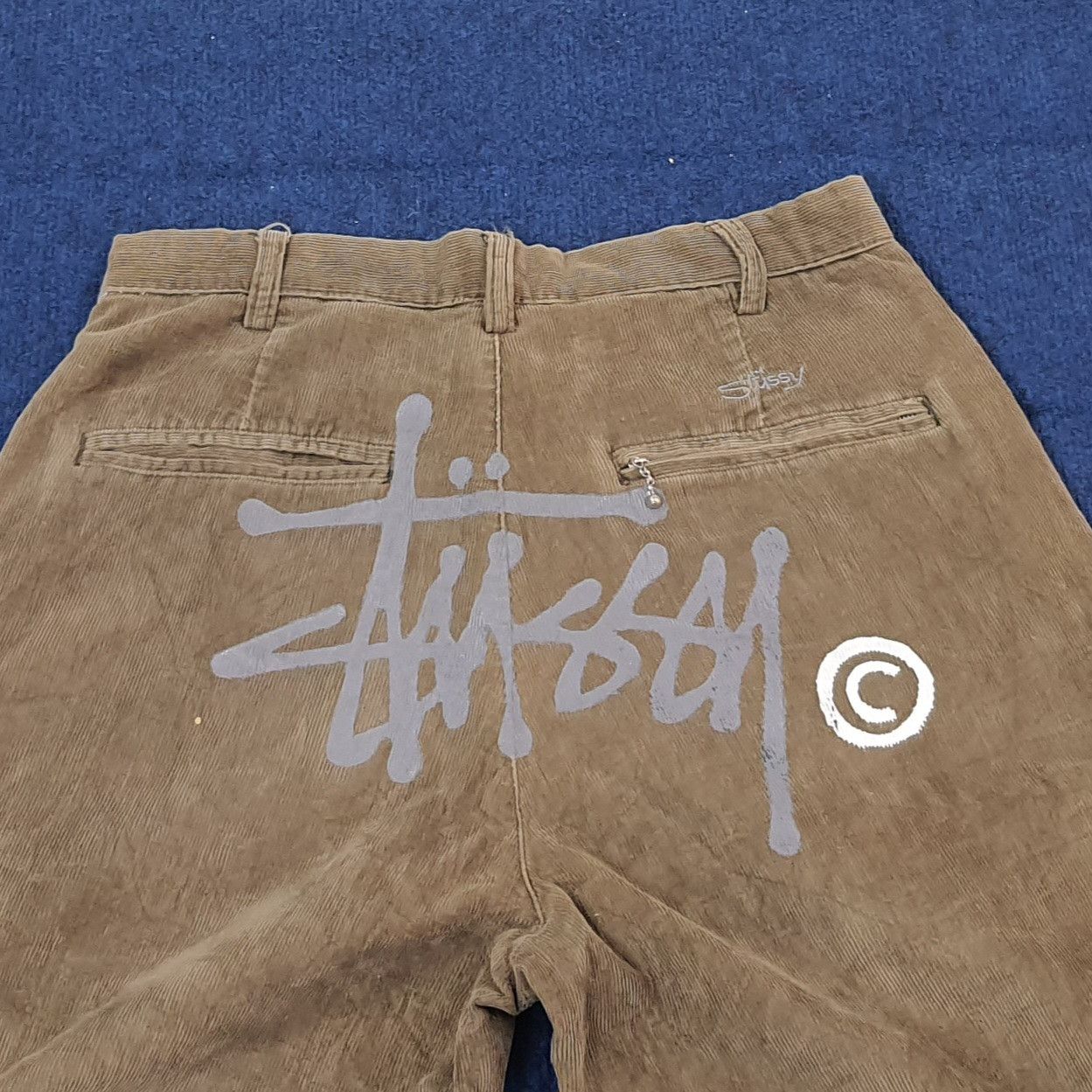 Stussy Vintage Stussy Corduroy Streetwear Custom Logo Pants C228N25 Size US 29 - 2 Thumbnail