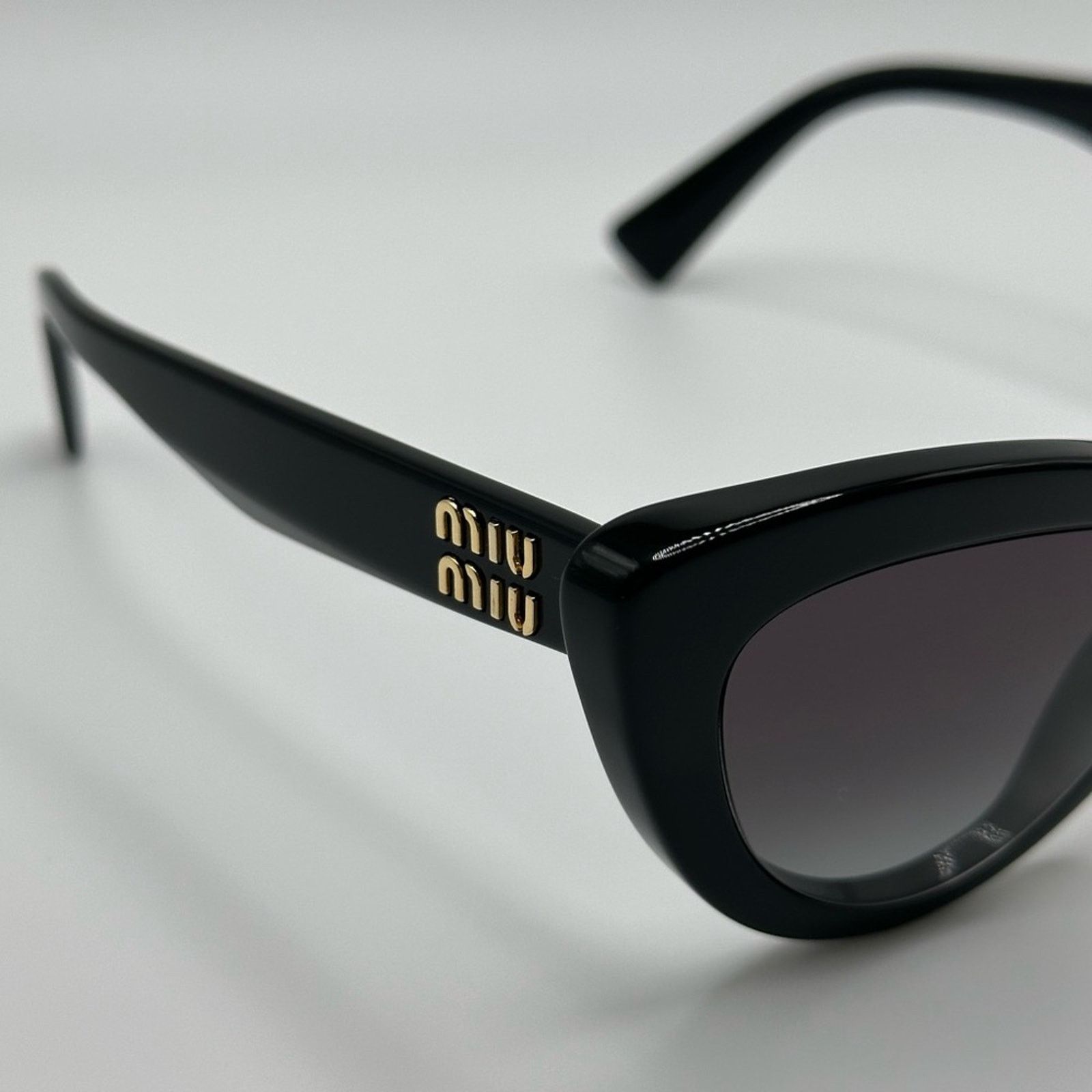 Miu Miu NEW MIU MIU MU04YS 1AB5D1 Black Gradient Grey Women Size ONE SIZE - 7 Thumbnail