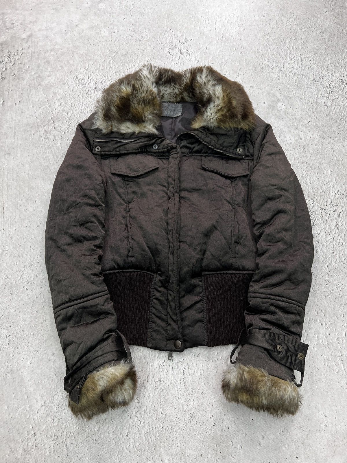 If Six Was Nine Y2k Japanese Fur collar If six was nine gothic bomber jacket Size US S / EU 44-46 / 1 - 1 Thumbnail