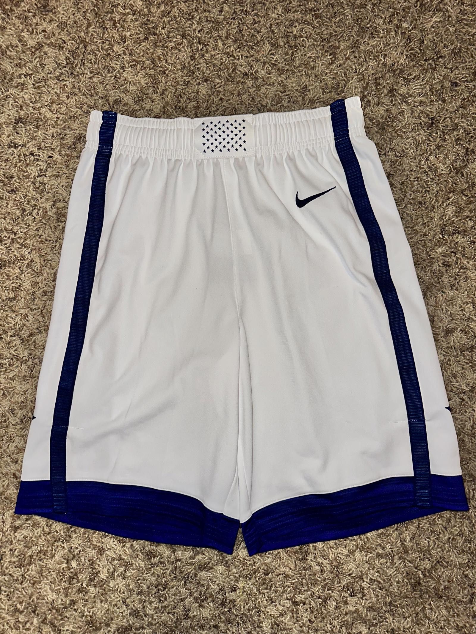 image of Nike Basketball Team Usa Authentic Tokyo Home White Short, Men's (Size 34)