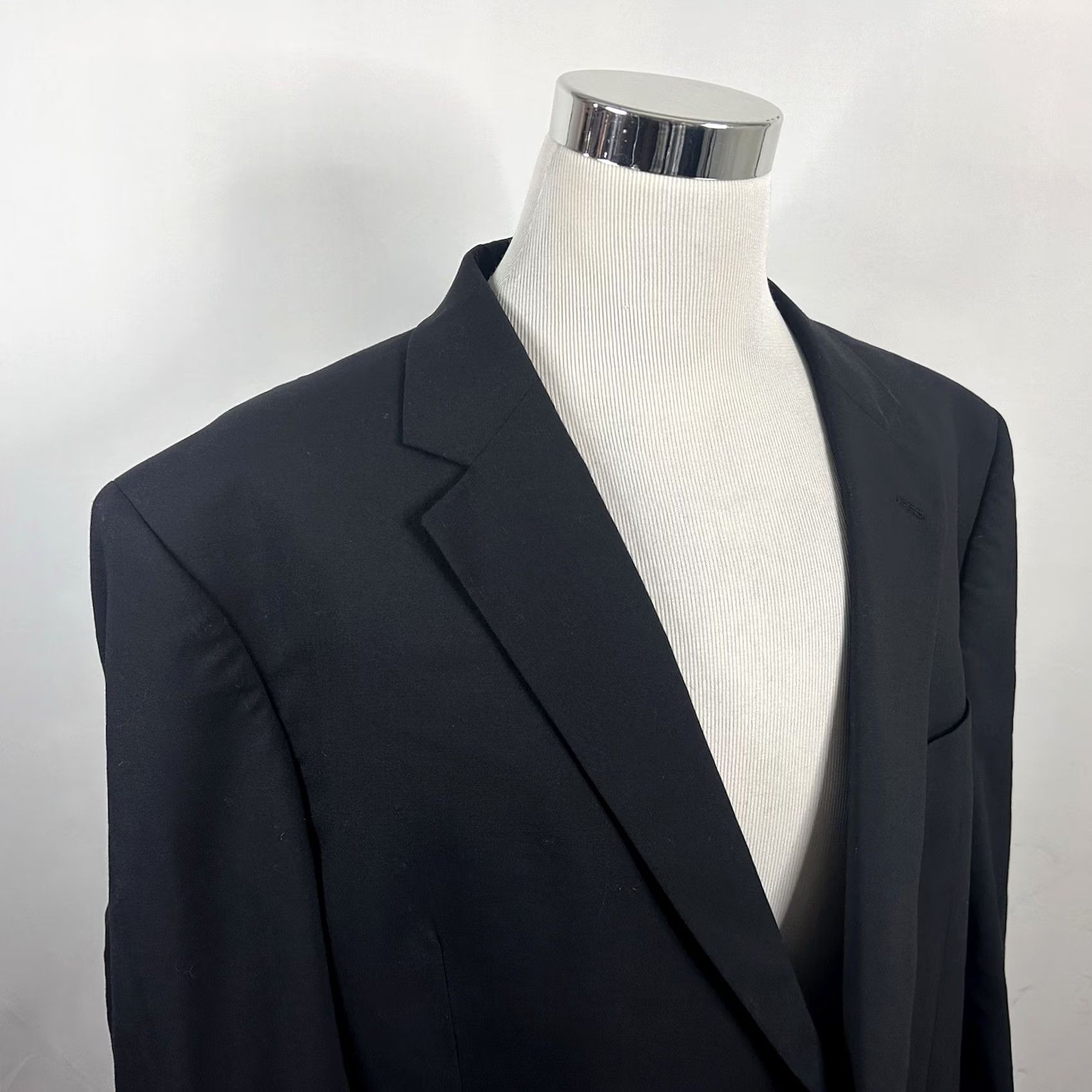 Jos. A. Bank Jos A Bank Sport Coat 50R Wool Black Two-Button Single-Breasted Lined 100% Wool Formal Mens Size US M / EU 48-50 / 2 - 2 Thumbnail