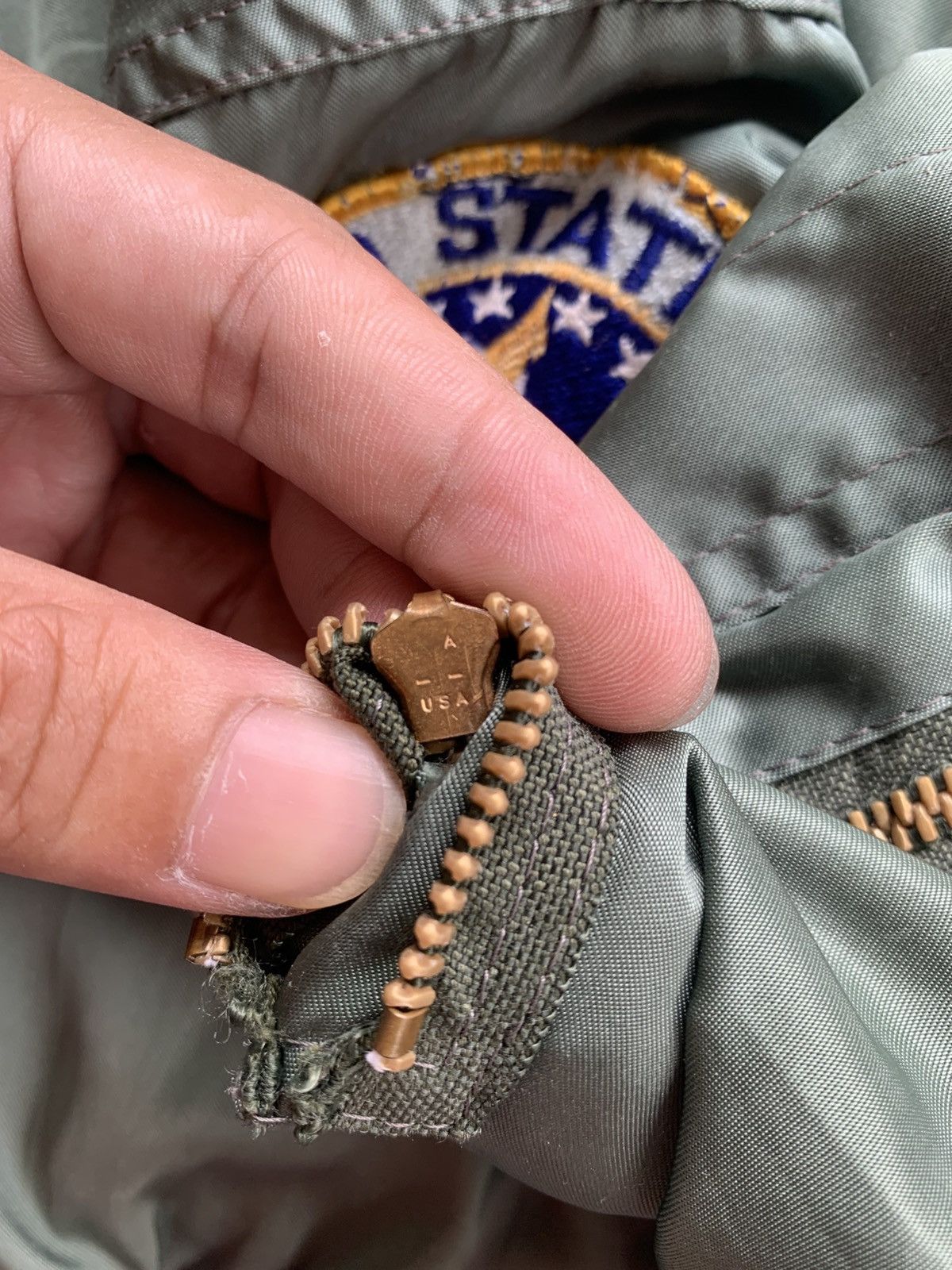 Vintage 🪖Vintage Jacket U.S. Air Force Zip Talon 🪖 Size US L / EU 52-54 / 3 - 12 Thumbnail