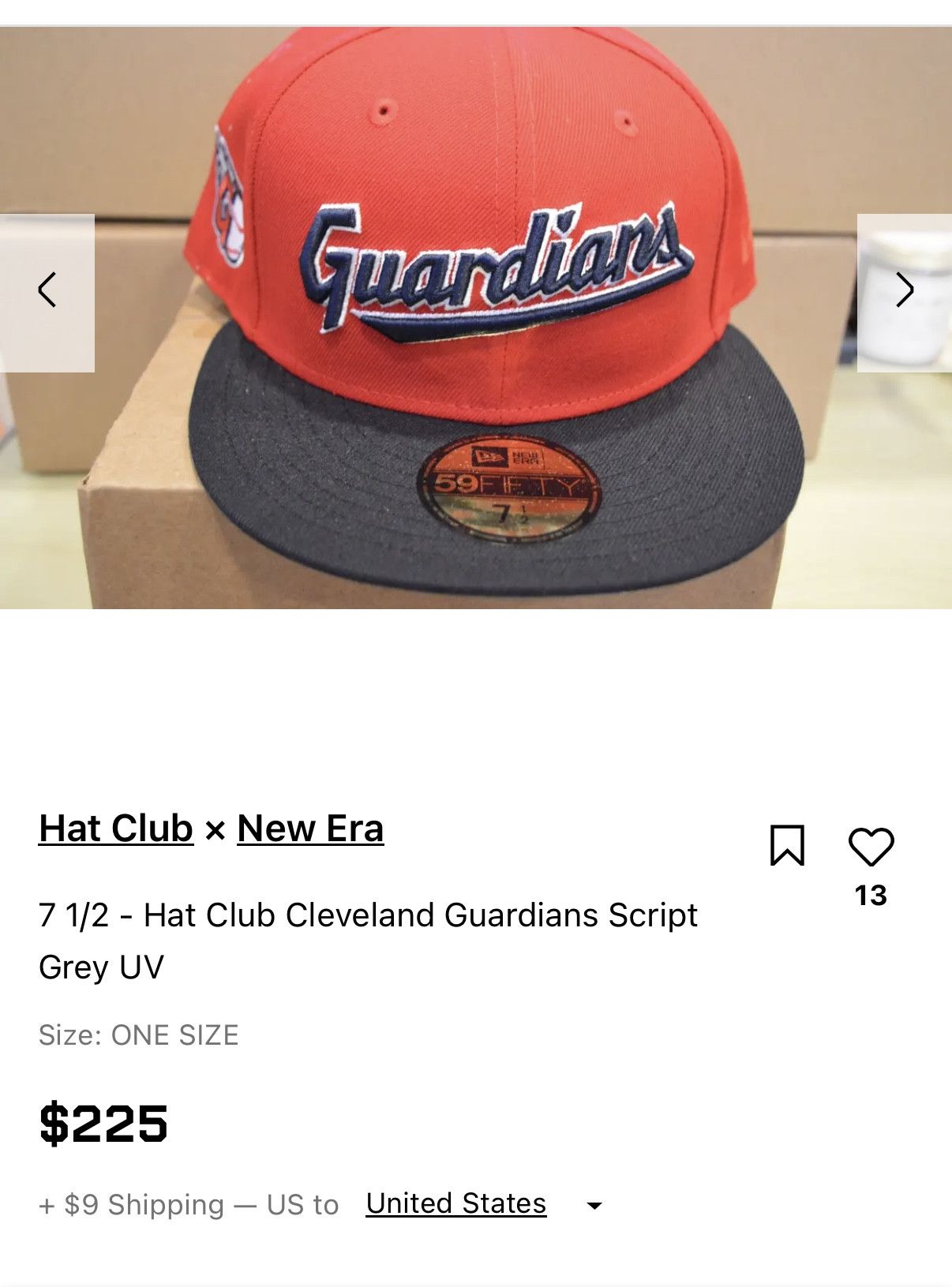 Hat Club × New Era 7 1/4 Hat Club Cleveland Guardians Jersey Script Wordmark Size ONE SIZE - 6 Thumbnail