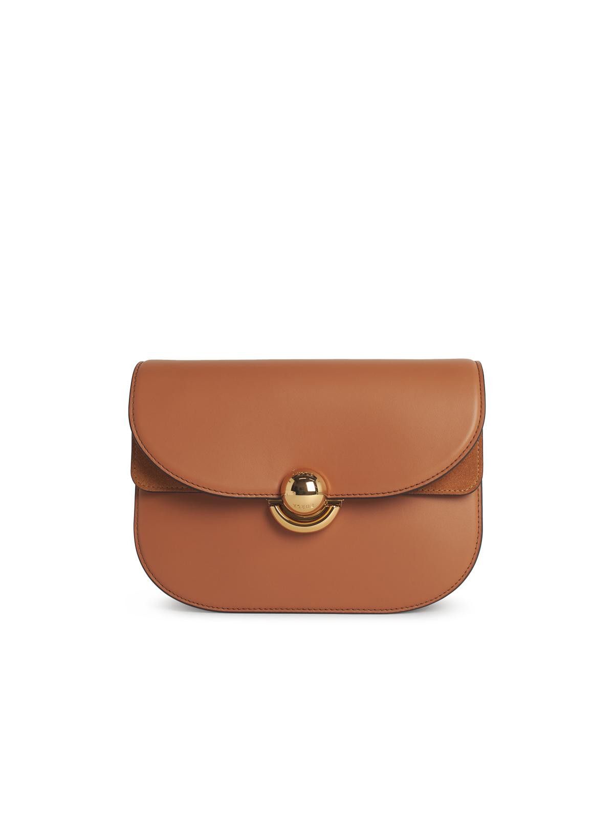 Furla 'sfera' Small Brown Leather Crossbody Bag, Women's
