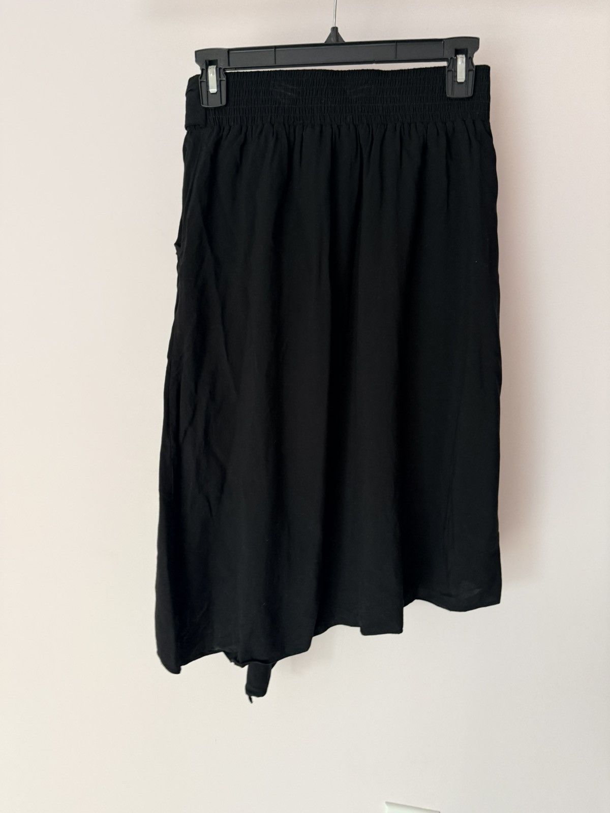 KOBI HALPERIN Kobi Halperin Black Viscose Midi Skirt Asymmetric Belted M Size 32" / US 10 / IT 46 - 3 Thumbnail