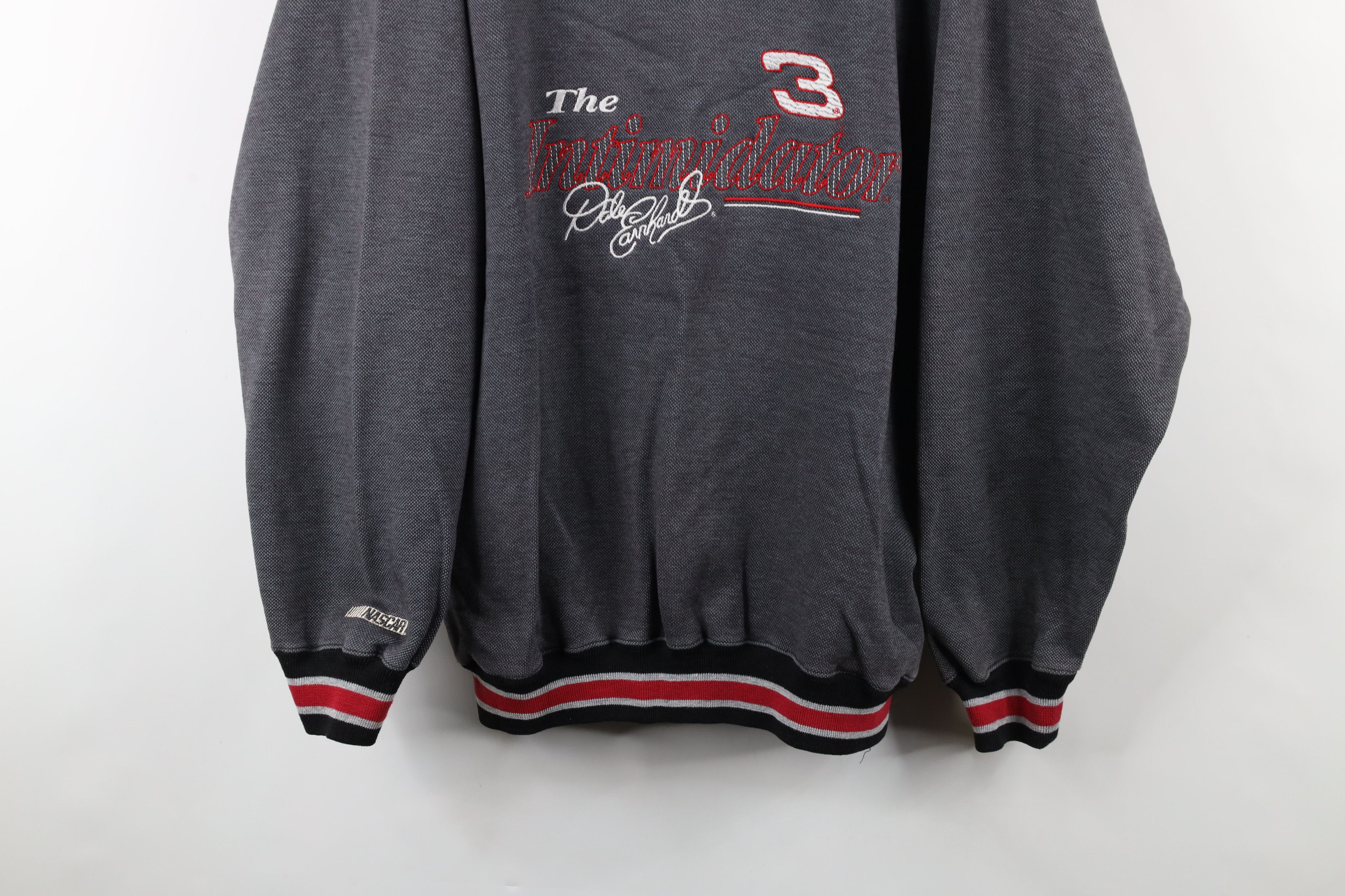 Vintage Vintage 90s NASCAR Earnhardt Half Zip Pullover Sweatshirt Size US L / EU 52-54 / 3 - 3 Thumbnail