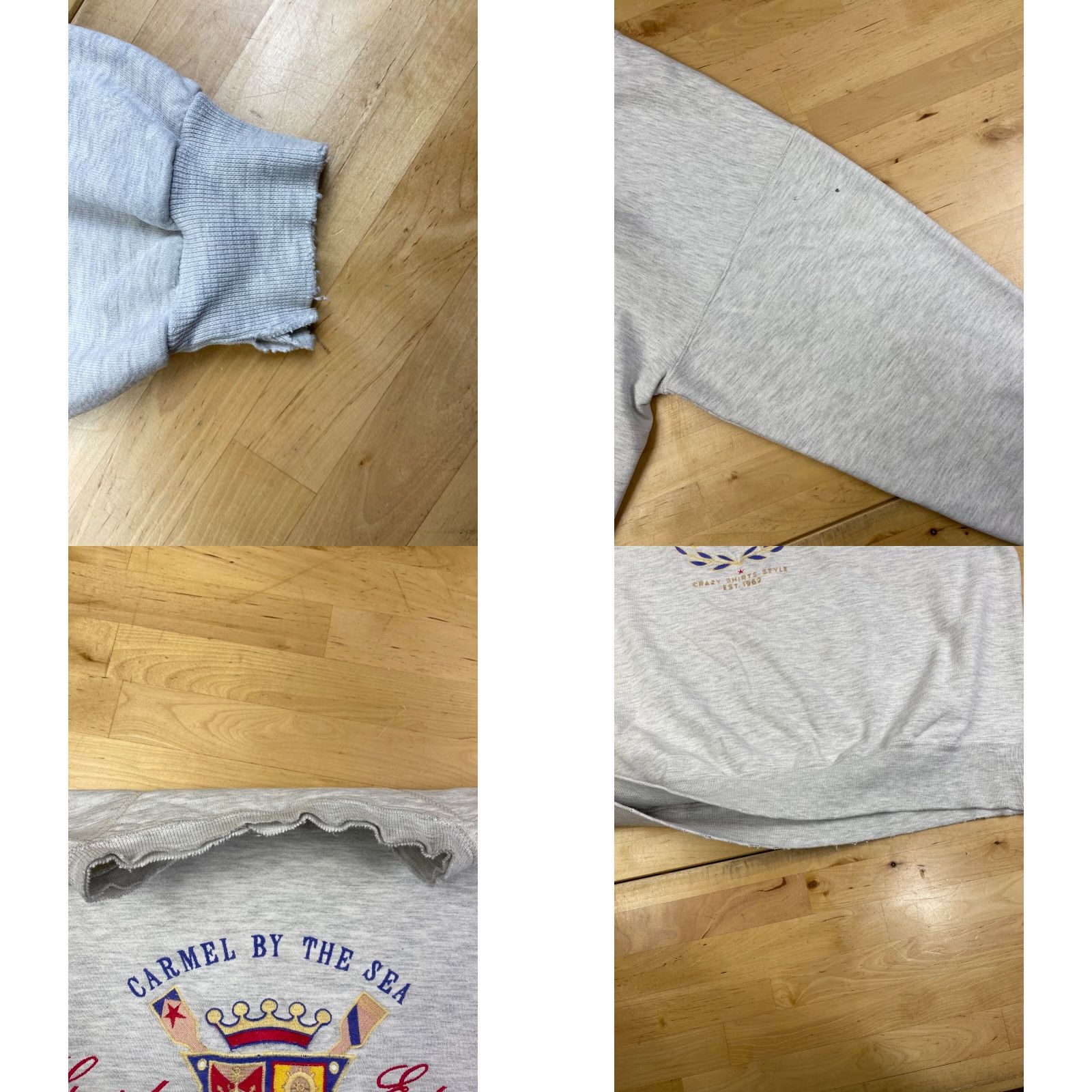 Vintage VINTAGE Crazy Shirts Carmel by the Sea Crew Neck Pullover Mens L Gray Distress 10376 Size US L / EU 52-54 / 3 - 8 Thumbnail