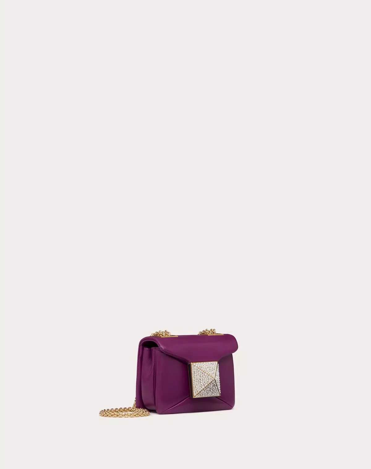 Valentino o1s1wg111125 Size:OS / Crystal Stud Handbag in Purple Size ONE SIZE - 3 Thumbnail