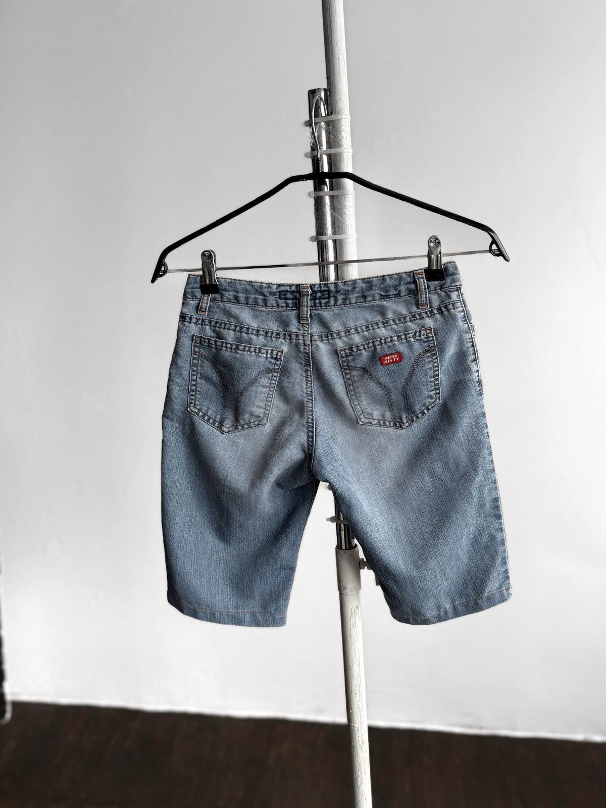 Miss Sixty Miss Sixty Womens Vintage Light Blue Denim Bermuda Shorts Size 25" / US 0 / IT 36 - 2 Thumbnail