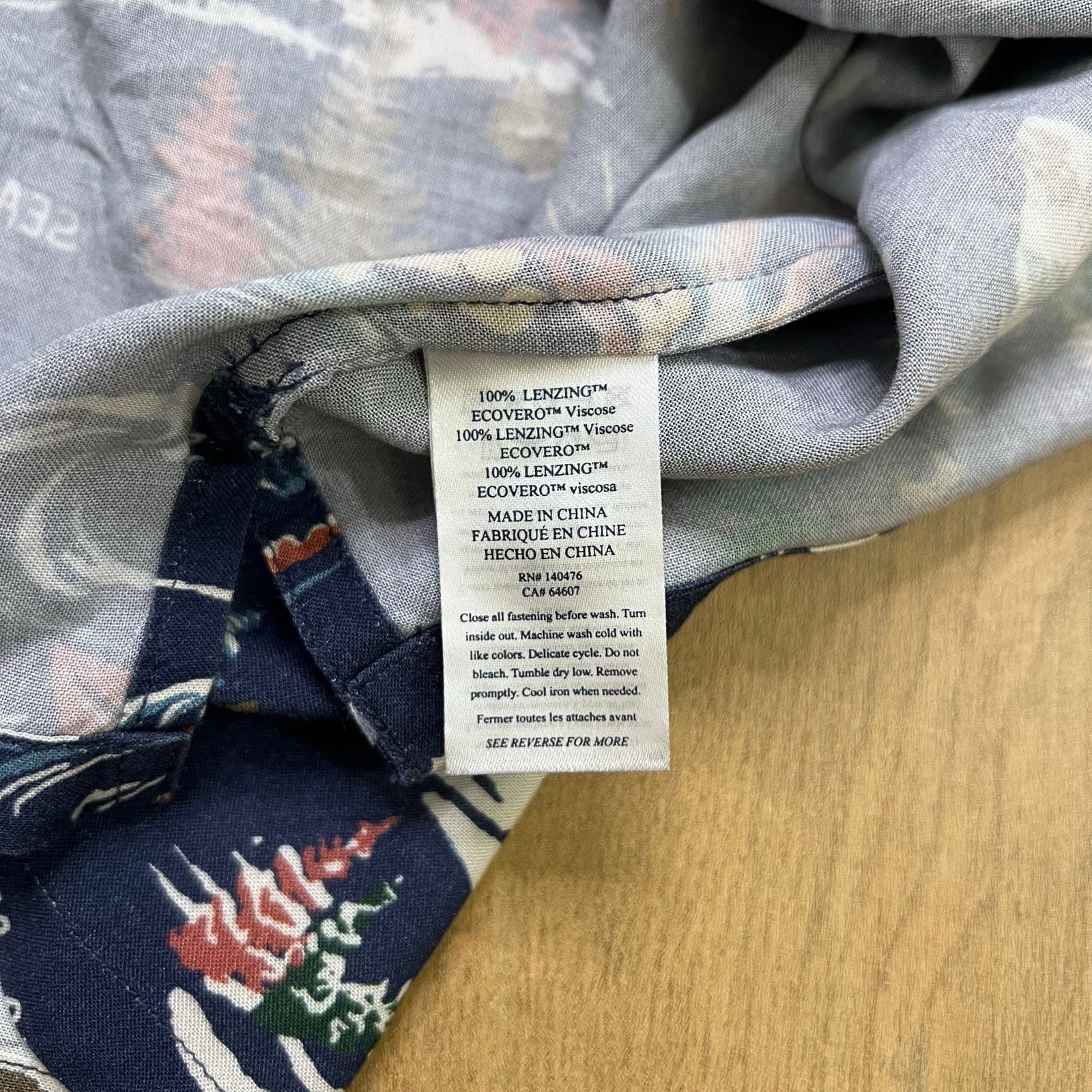 Faherty FAHERTY Camp Shirt Mens XXL Navy Button Up Short Sleeve Sea Size US XXL / EU 58 / 5 - 9 Thumbnail