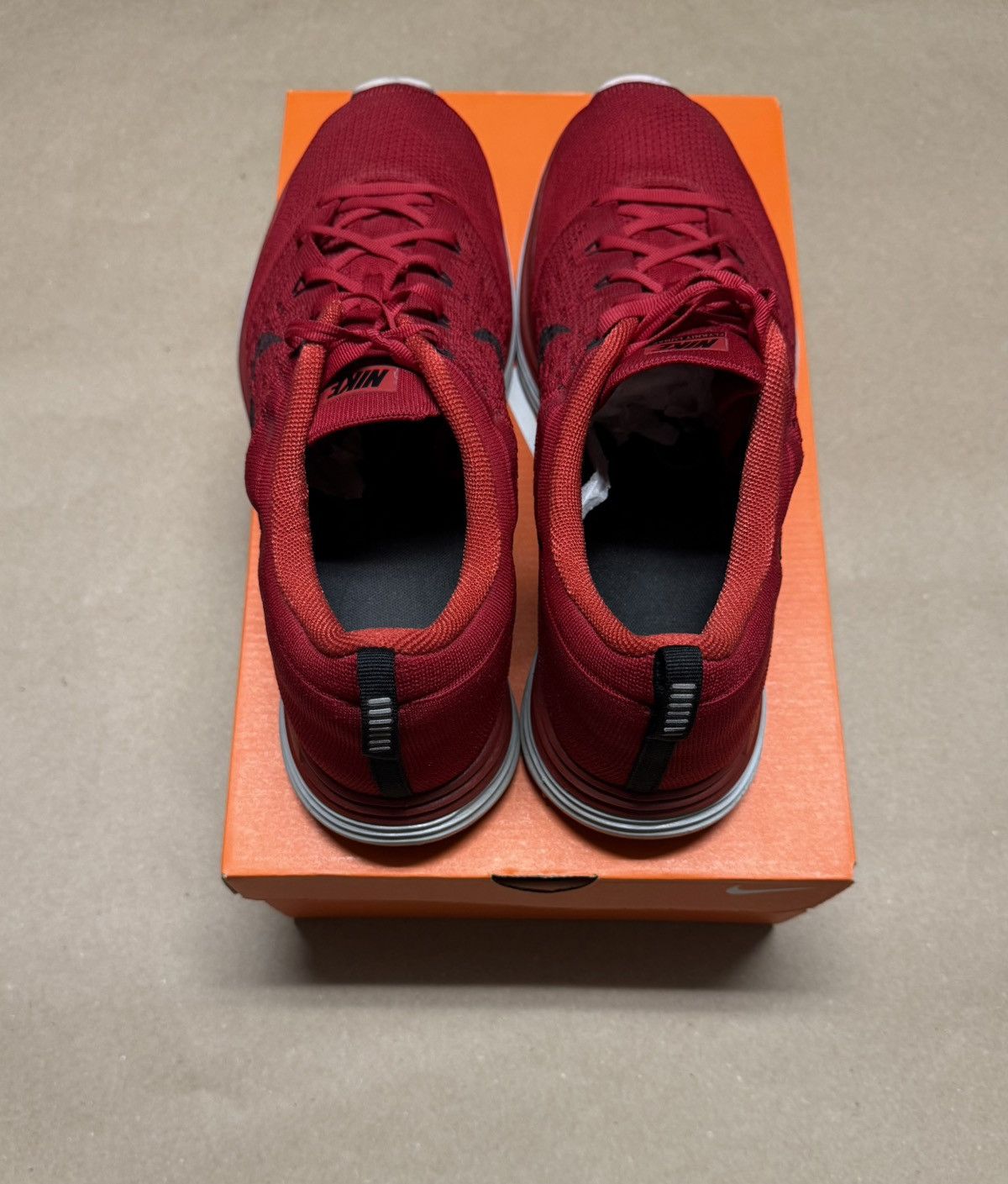Nike Nike Flyknit Lunar 1+ Red size 14 men’s running shoes Rare! Size US 14 / EU 47 - 4 Thumbnail