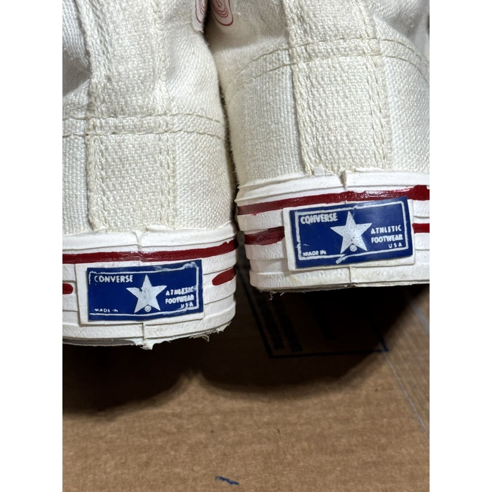 Converse VINTAGE Converse Chuck Taylor High Top Sneakers Size 1 Made In USA White 1950s Sportswear/Beach Mens Girls/Unisex? Size US XS / EU 42 / 0 - 6 Thumbnail