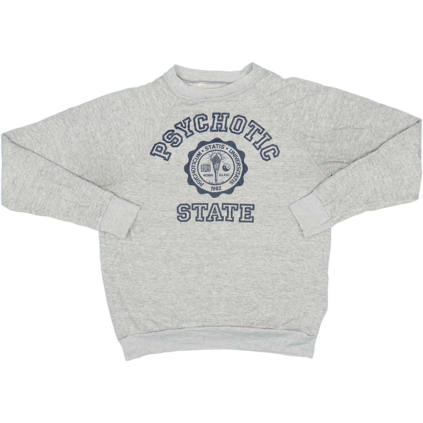 Vintage 80s Vintage Psychotic State College Crew Neck Sweatshirt XS Size US XS / EU 42 / 0 - 1 Thumbnail