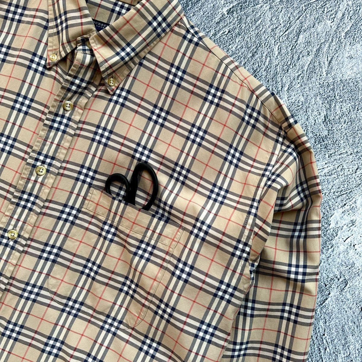 Burberry Classic Nova Check Button Up Shirt Made in USA