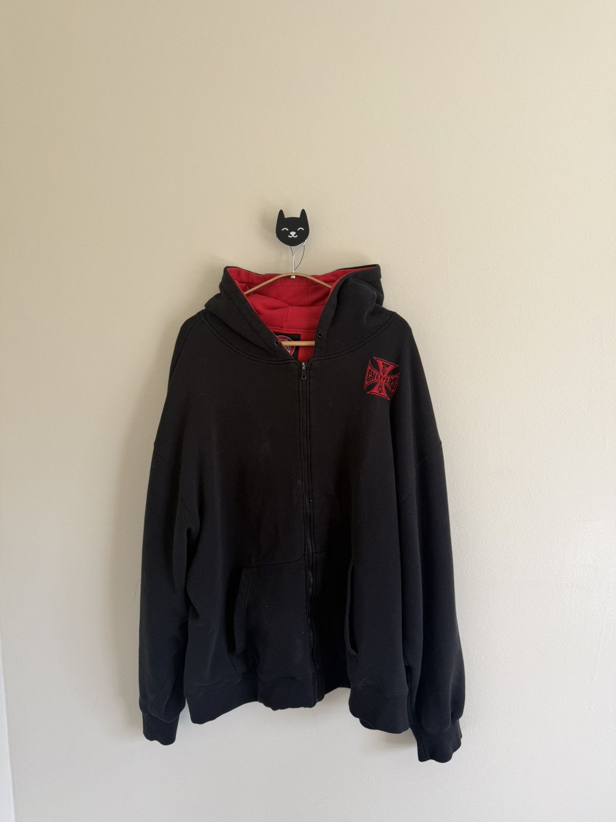 West Coast Choppers West Coast Choppers Vintage Black Red Zip Up Hoodie Size XXL Size US L / EU 52-54 / 3 - 1 Thumbnail