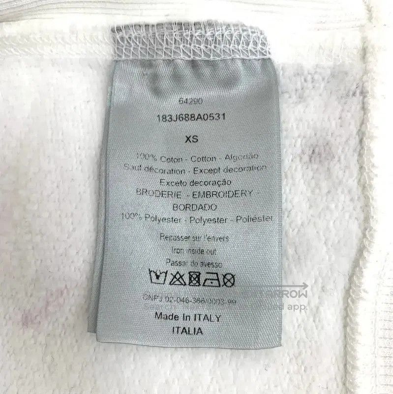 Dior Dior White Cotton Women's Hoodie with Splatter Design . Size XS / US 0-2 / IT 36-38 - 7 Thumbnail