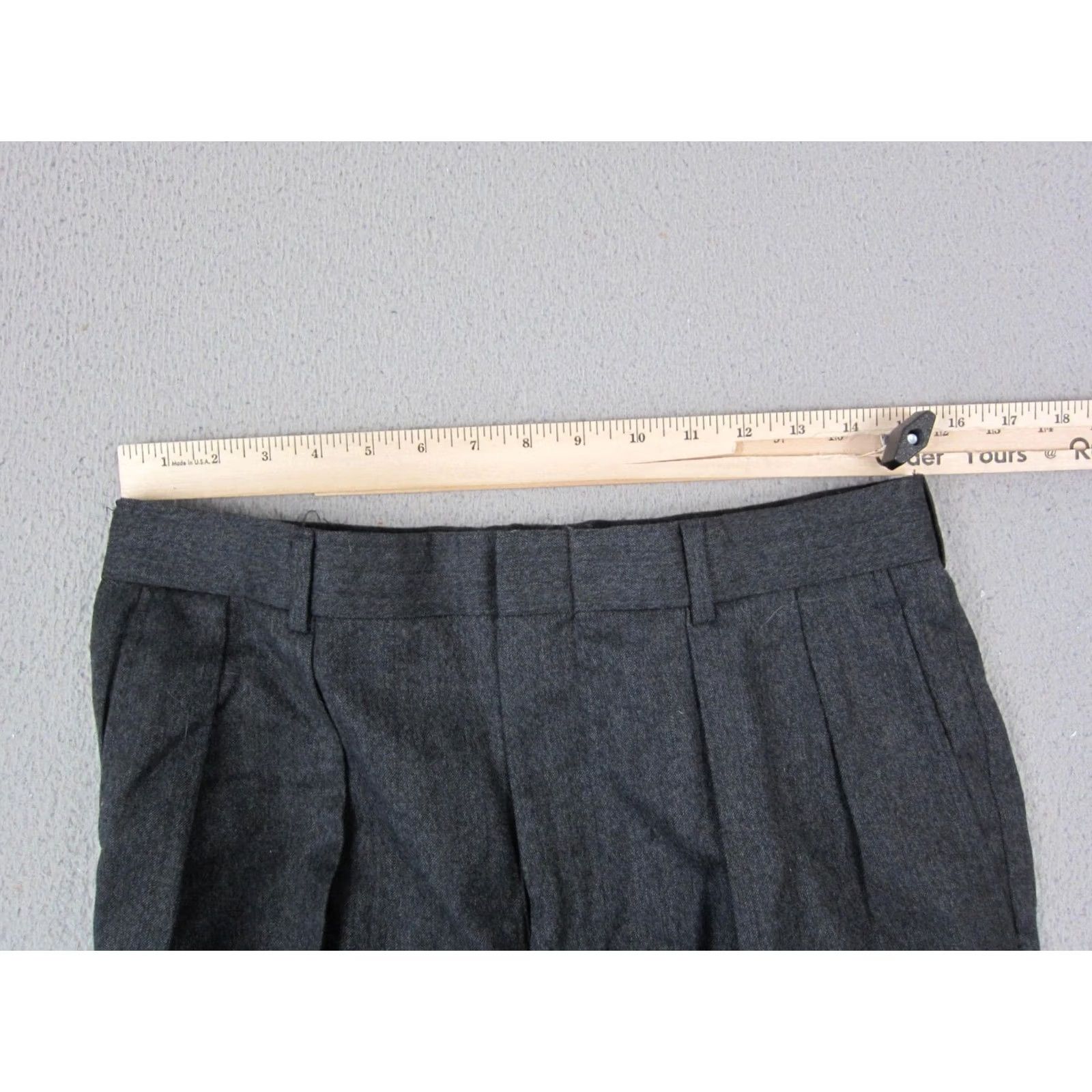 Lands' End VINTAGE Lands End Dress Pants Mens 32x29 Gray 100% Wool Regular Made in USA Size US 32 / EU 48 - 7 Thumbnail