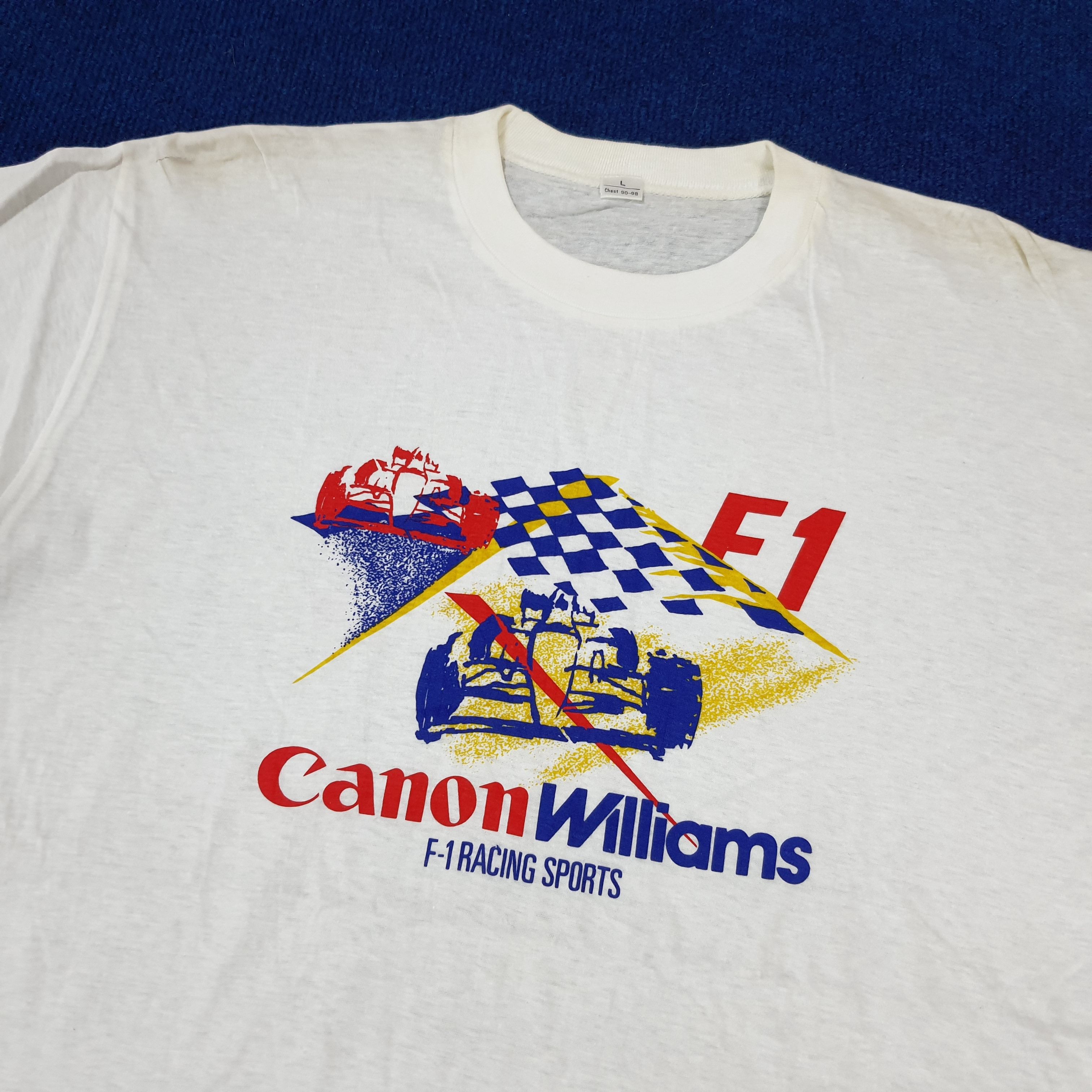 Canon × Vintage Vintage Canon William F1 Racing Motor Sports Tshirt Size US L / EU 52-54 / 3 - 2 Thumbnail