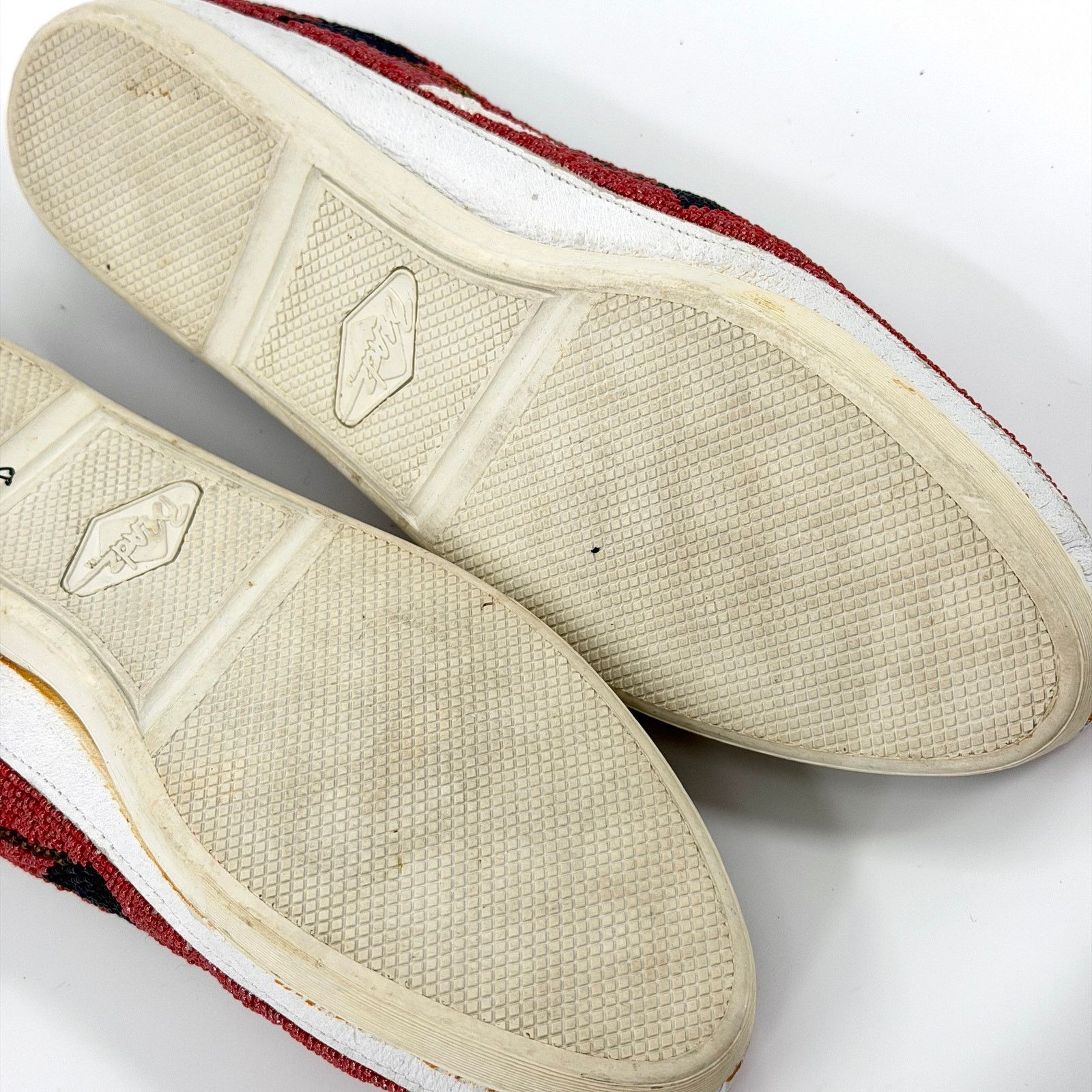 Vintage Vintage 80s Beadz Nautical Beaded Red Canvas Slip On Shoes Size US 9 / IT 39 - 7 Thumbnail