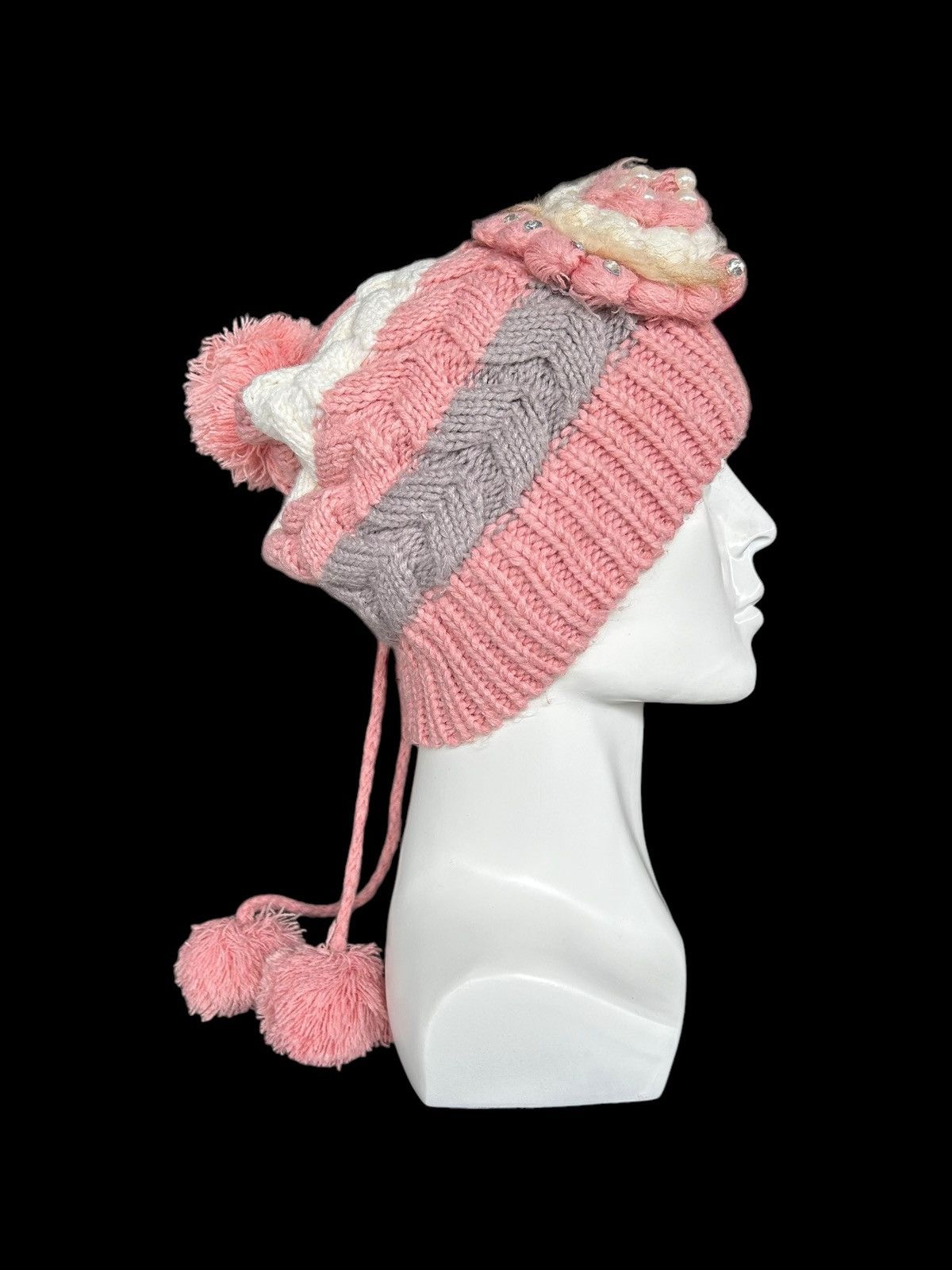 Japanese Brand × Kapital × Vintage Crochet Knitted Hanmade Rare Design Beanie Hats Size ONE SIZE - 2 Thumbnail