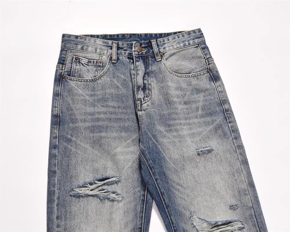 Japanese Brand × Jean Vinage trendy washed distressed loose ripped jeans Size US 34 / EU 50 - 3 Thumbnail