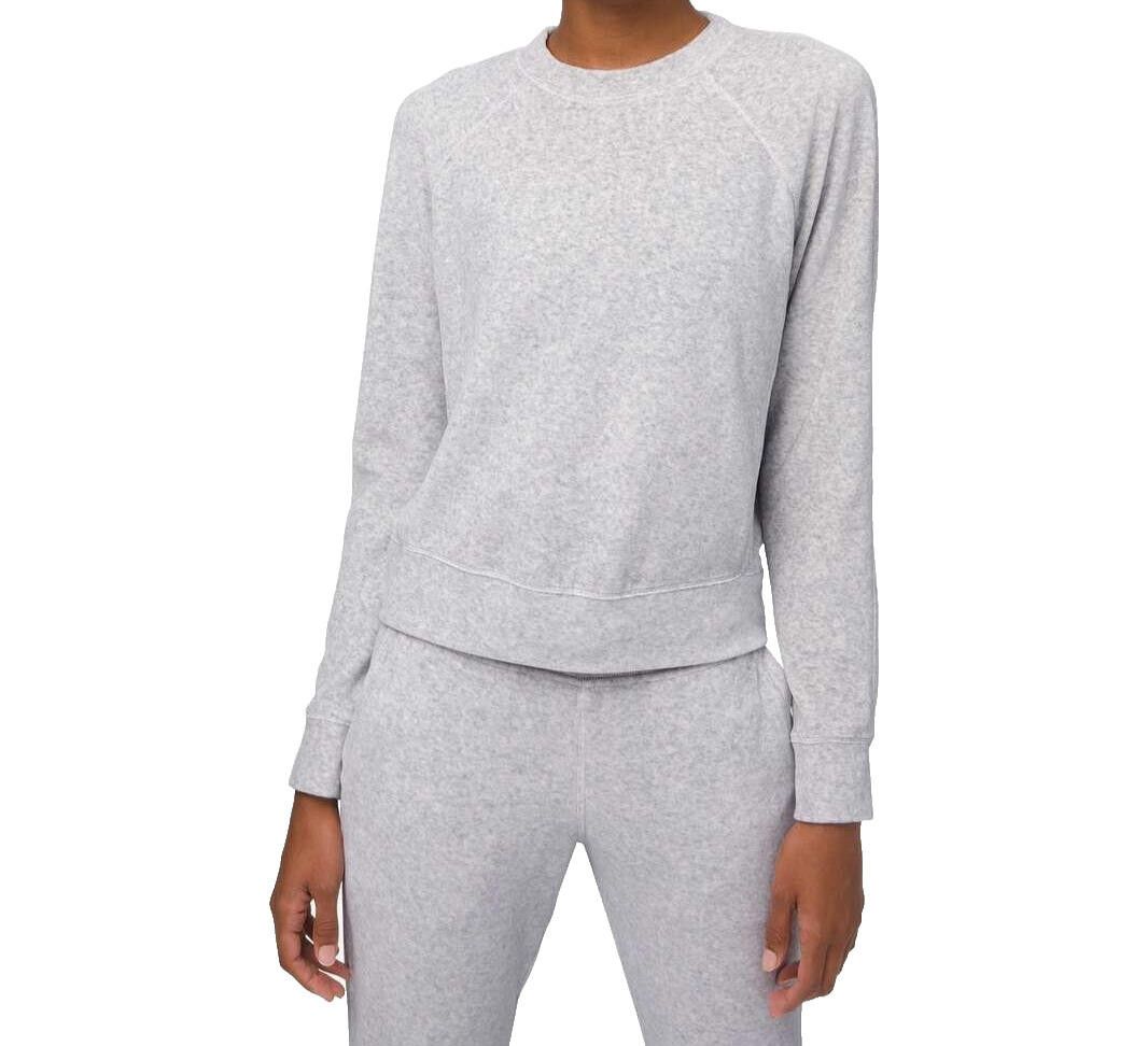 Designer Lululemon Women Medium Every Moment Crew Core Grey Sweater Size M / US 6-8 / IT 42-44 - 2 Thumbnail