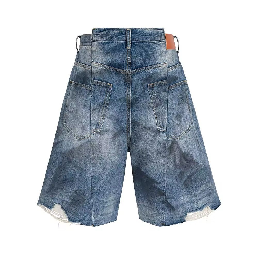 Other Washed Dirty High Street Ripped Distressed Baggy Jeans Size US 32 / EU 48 - 2 Thumbnail