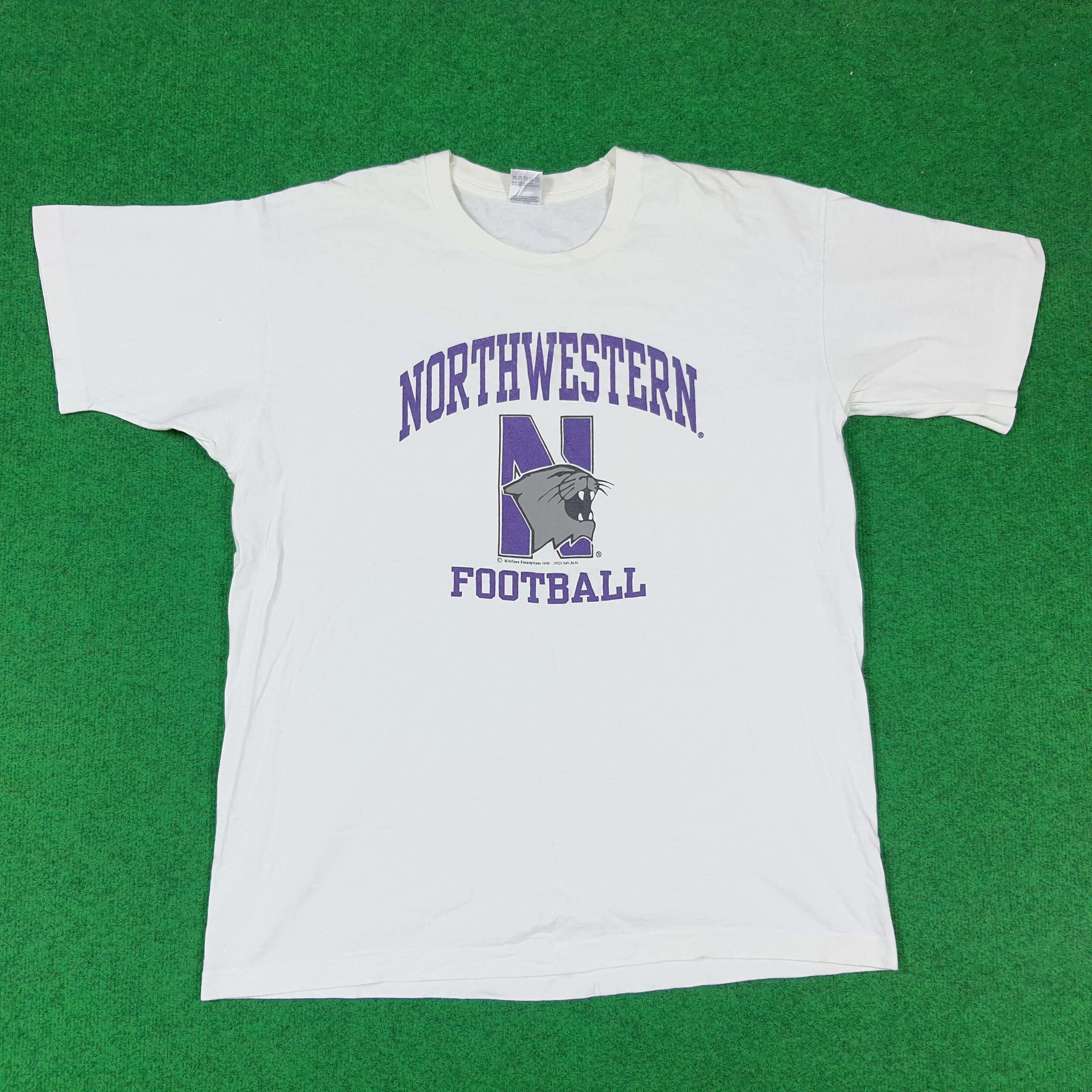 Fruit Of The Loom Vintage Northwestern Wildcats Football NFL Tshirt C285N58 Size US L / EU 52-54 / 3 - 1 Thumbnail