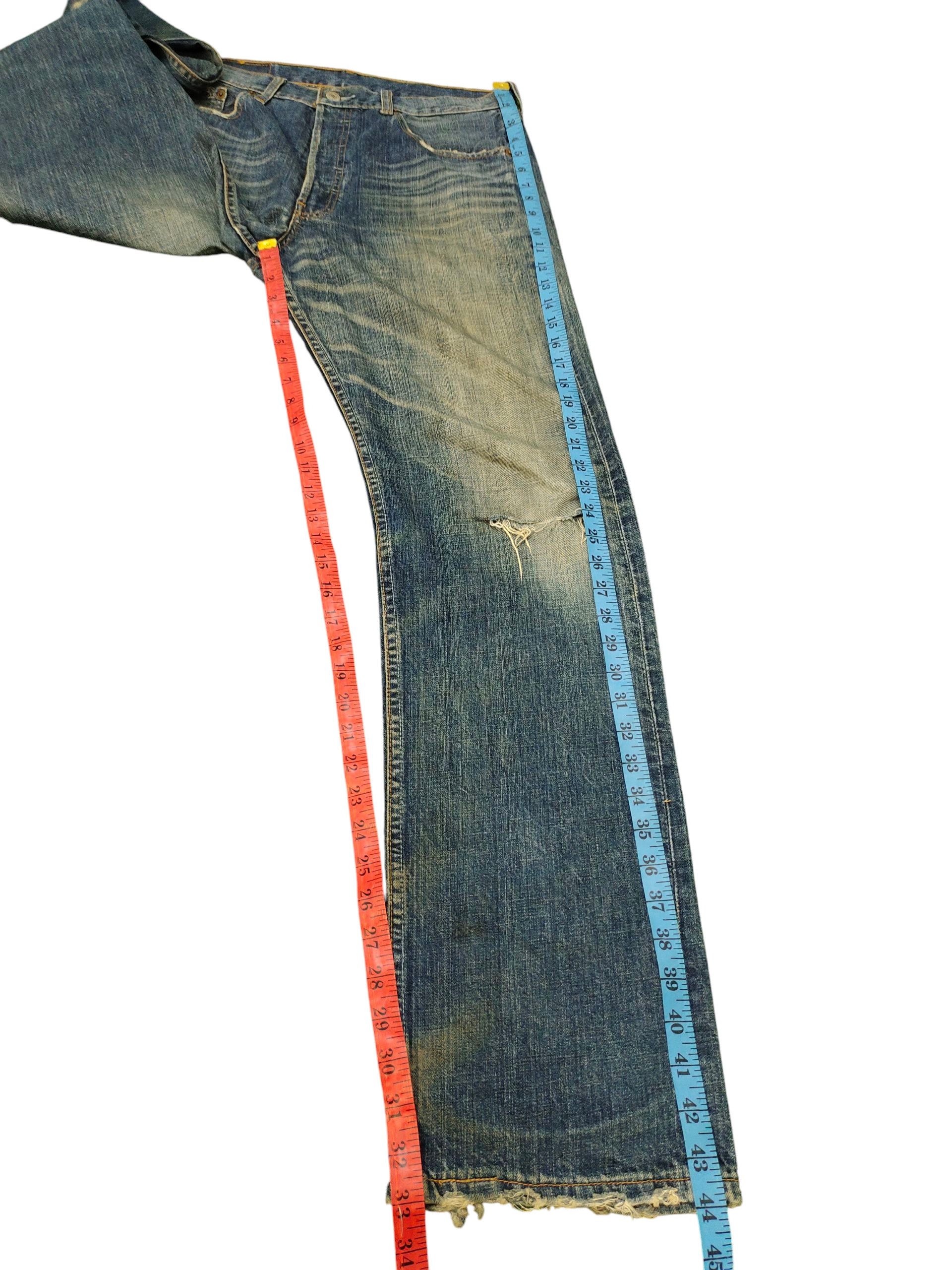 Levi's Vintage Levis 501 Clawmark Distress Faded Denim Jeans Size US 32 / EU 48 - 16 Thumbnail