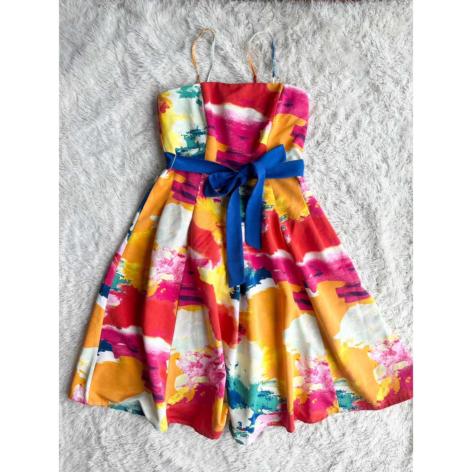 Other NWT New York & Company Colorful Watercolor Dress size 14 Size XL / US 12-14 / IT 48-50 - 1 Thumbnail