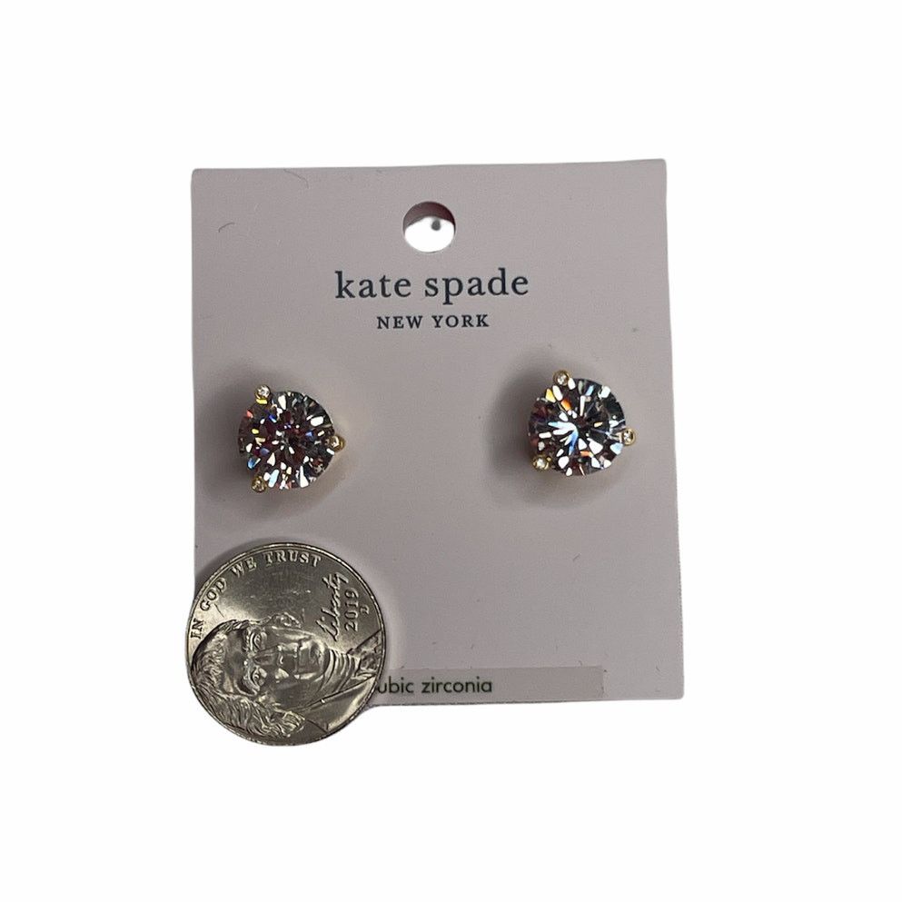 Kate Spade Kate Spade Round Rise and Shine Clear Studs Earrings Size ONE SIZE - 2 Thumbnail